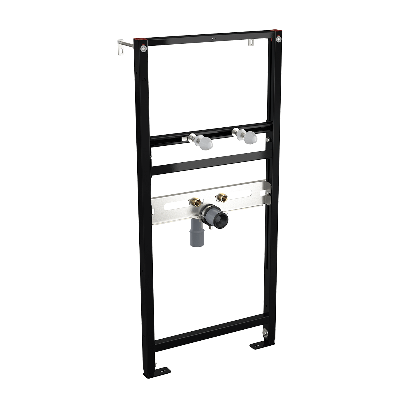 Alca Drain A104/1120 ugradna konzola (nosač) za konzolni umivaonik (lavabo) sa priključcima tople i hladne vode 1/2" i setom za kačenje za oblaganje gips-karton pločama 51x8,5-20x112