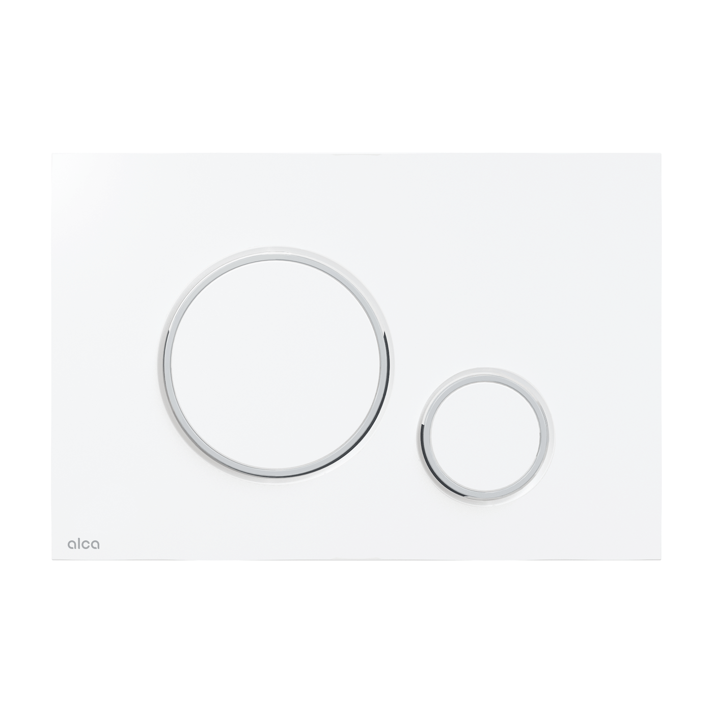 Alca Drain Thin M776 Matt White / Chrome taster za ugradne vodokotliće dvokoličinski sa okruglom tipkom debljine 5,5mm