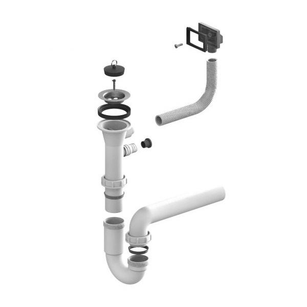 Alveus odlivni ventil sifona sa odlivno-prelivnom garniturom sifona 1011717