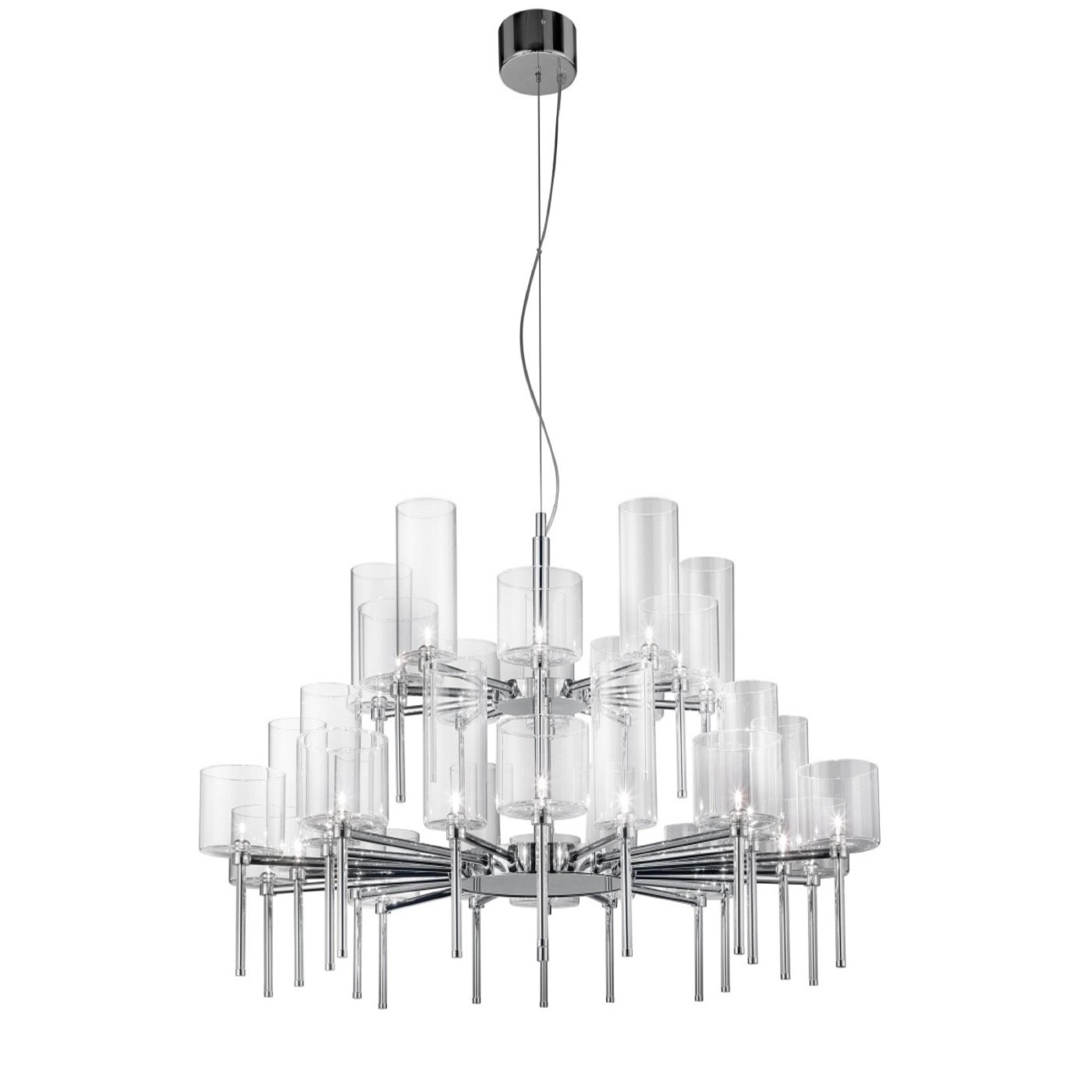 Axolight Spillray 3 Grey/Chrome 3000K 30x1,5W 220-240V AC 118,8x118,8x250 30xLED G4 lampa visilica SPSPIL30GRCRG4L