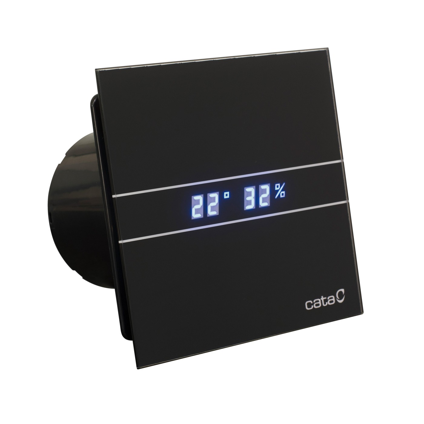 Cata E-100 GTBH Black kupatilski ventilator sa tajmerom i meračem vlažnosti vazduha i temperature 00900602 -A