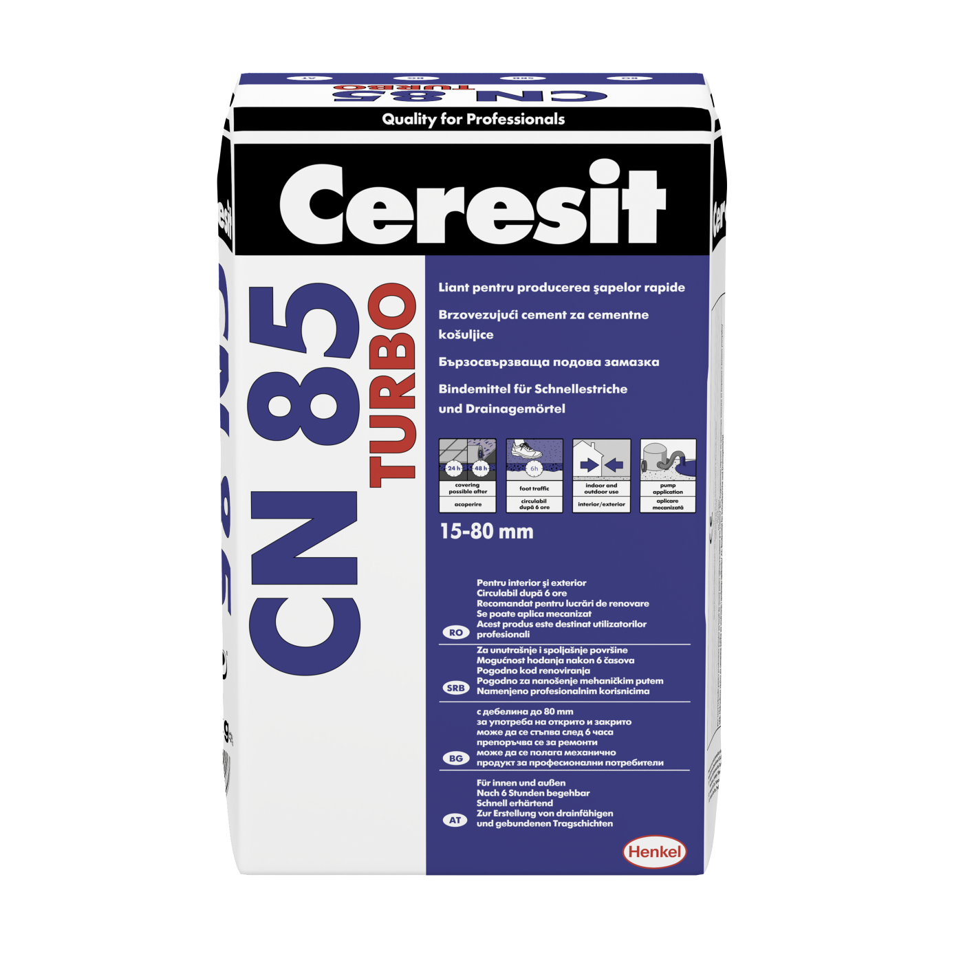 Ceresit CN 85 Turbo 20kg brzovezujući cement za proizvodnju cementnih košuljica (4kg/m<sup>2</sup>/cm)