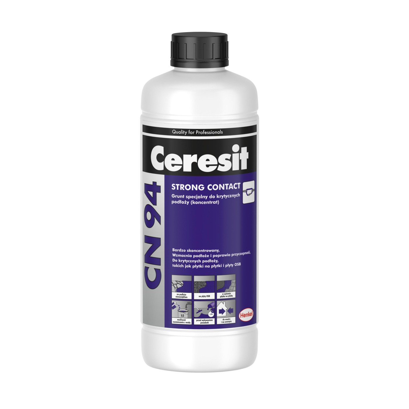 Ceresit CN 94 Strong Contact 1L osnovni premaz (prajmer) za lepljenje pločica i postavku nivelir masa (0,03-0,12L/m<sup>2</sup>)