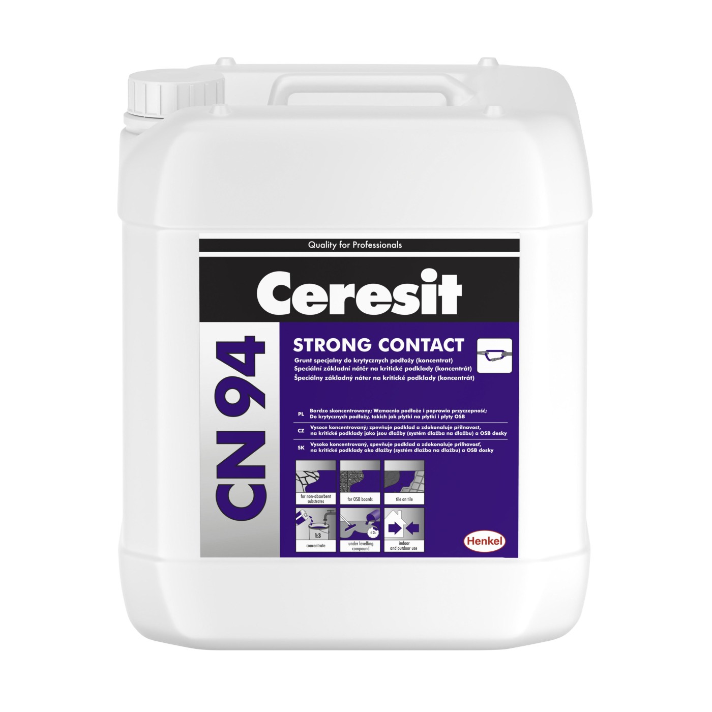 Ceresit CN 94 Strong Contact 5L osnovni premaz (prajmer) za lepljenje pločica i postavku nivelir masa (0,03-0,12L/m<sup>2</sup>)