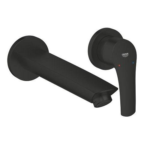 Grohe Eurosmart Black Matt zidna baterija (slavina) za umivaonik sa odlivnim ventilom sifona nezatvorivim 293382433