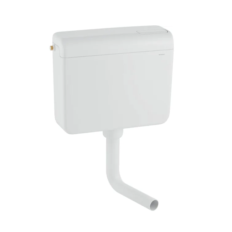 Geberit AP112 Alpsko beli vodokotlić predzidni niskomontažni za start/stop ispiranje sa poteznim lančićem, ispirnim kolenom i fleksibilnim dovodnim crevom 136.230.11.1/136.230.BK.1