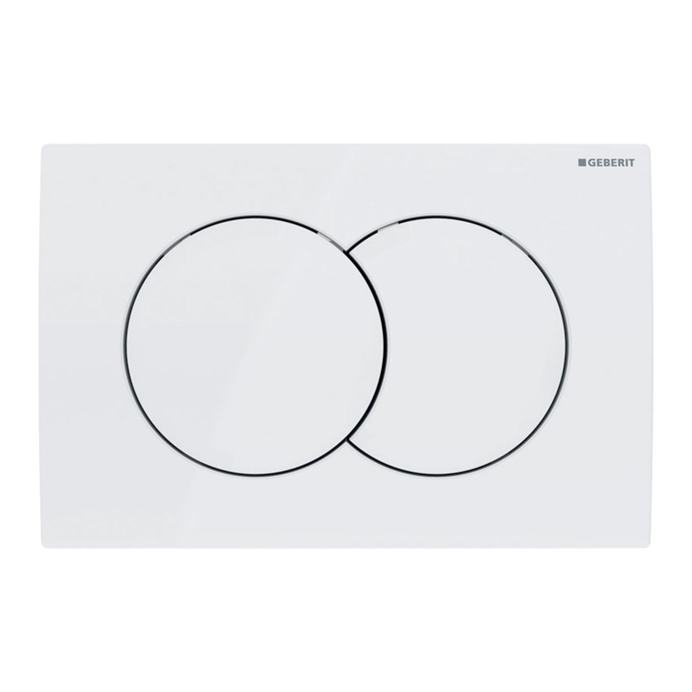 Geberit Delta01 White taster za ugradne vodokotliće dvokoličinski okrugli 115.107.11.1