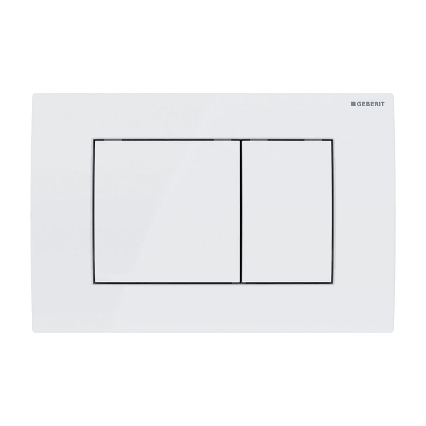 Geberit Delta30 White taster za ugradne vodokotliće dvokoličinski pravougaoni 115.137.11.1