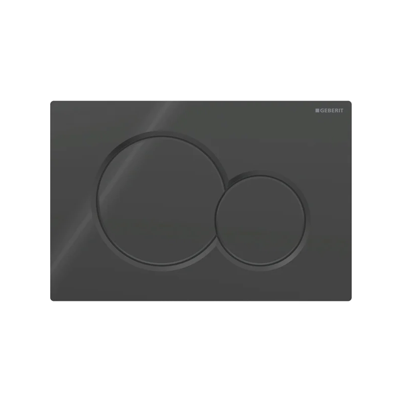 Geberit Sigma01 Black taster za ugradne vodokotliće dvokoličinski okrugli 115.770.DW.5