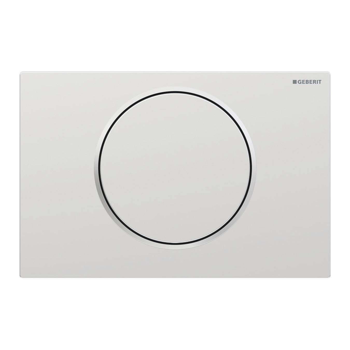 Geberit Sigma10 Matt Chrome / Gloss Chrome taster za ugradne vodokotliće jednokoličinski okrugli 115.758.KN.5