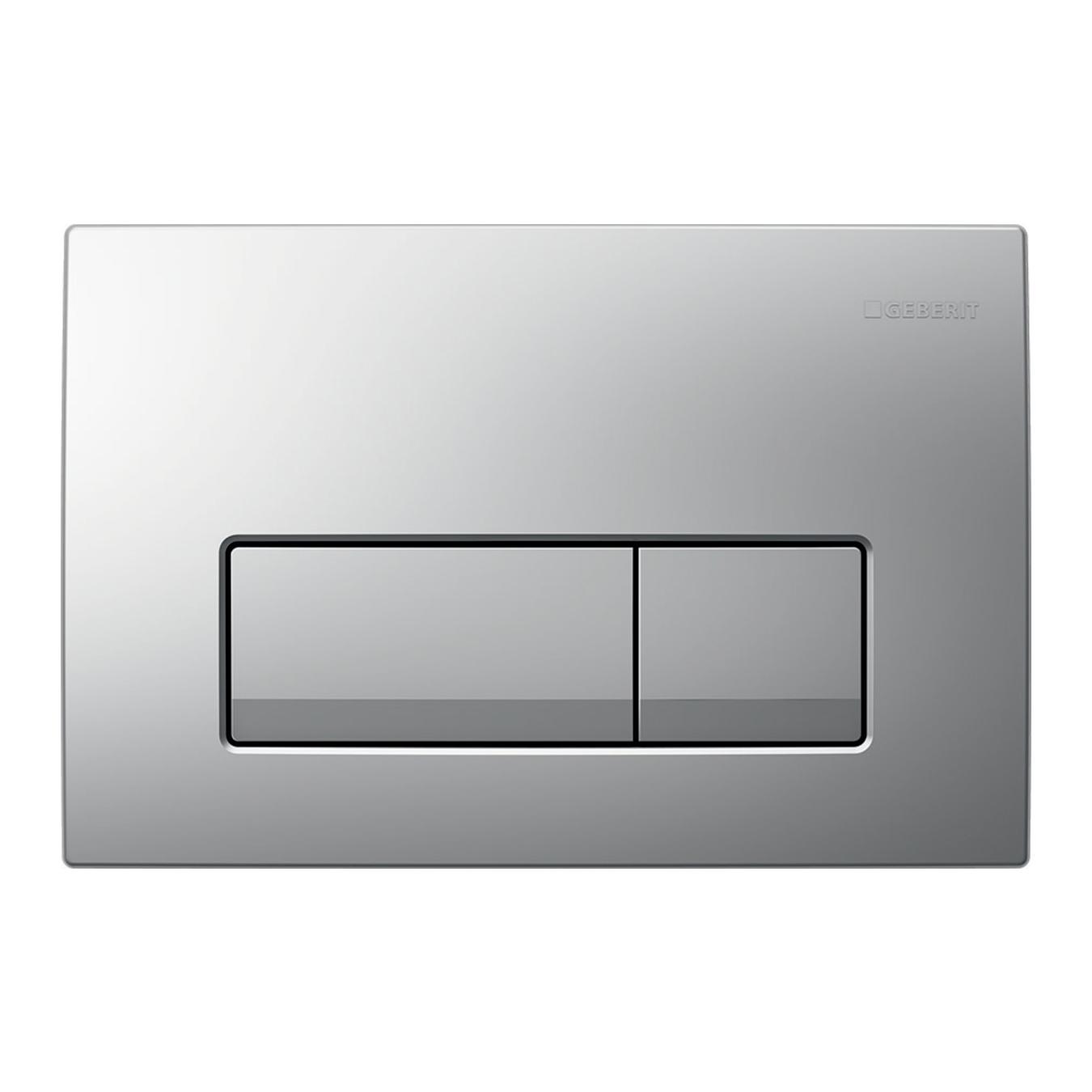 Geberit Delta50 Matt Chrome taster za ugradne vodokotliće dvokoličinski četvrtasti 115.105.46.1