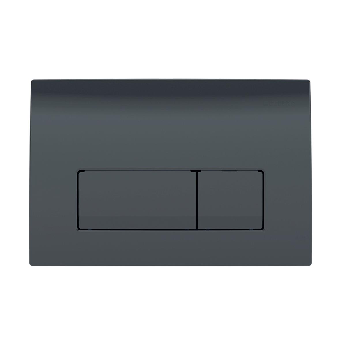 Geberit Delta50 Black taster za ugradne vodokotliće dvokoličinski četvrtasti 115.119.DW.1