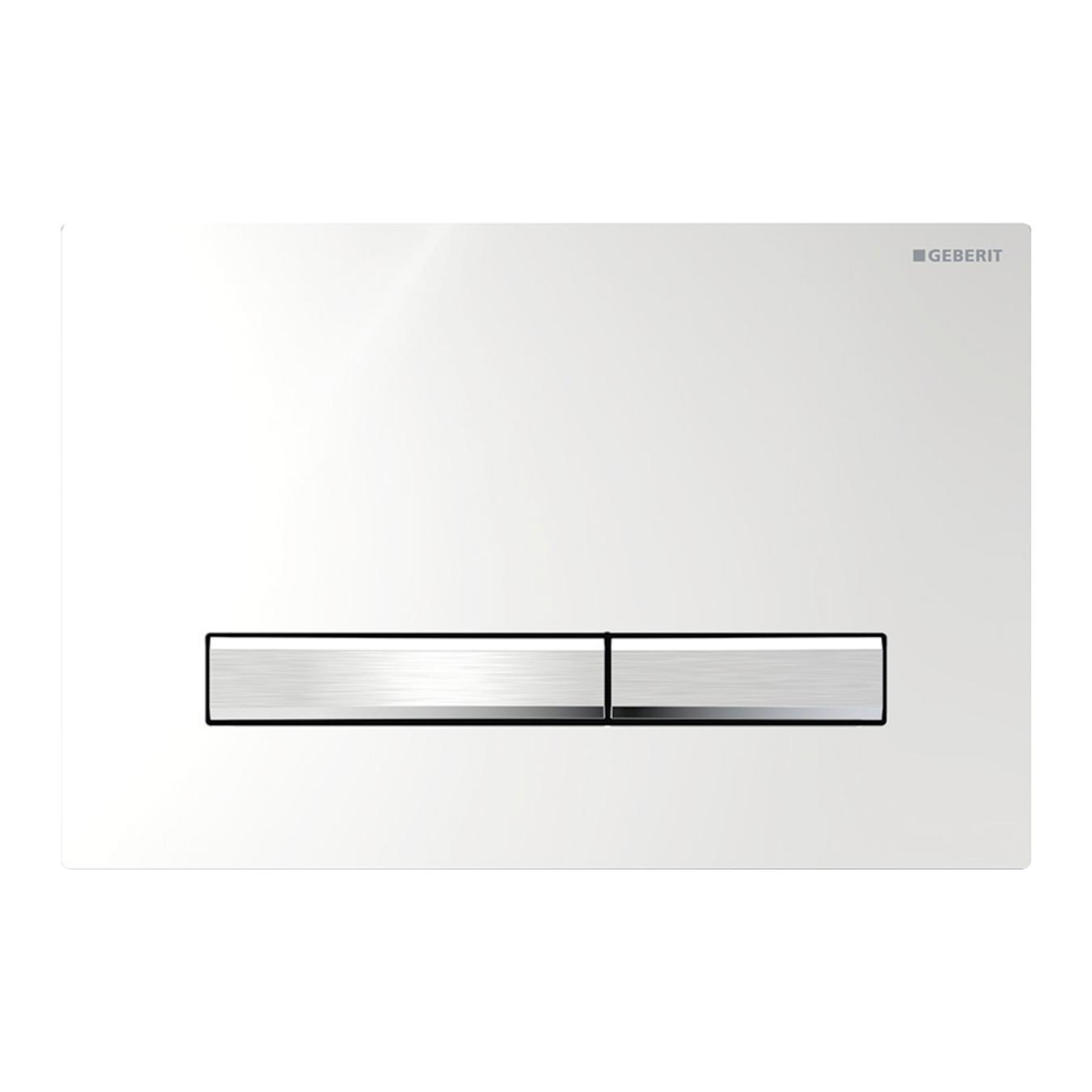 Geberit Sigma50 White / Chrome taster za ugradne vodokotliće dvokoličinski pravougaoni 115.788.SD.2