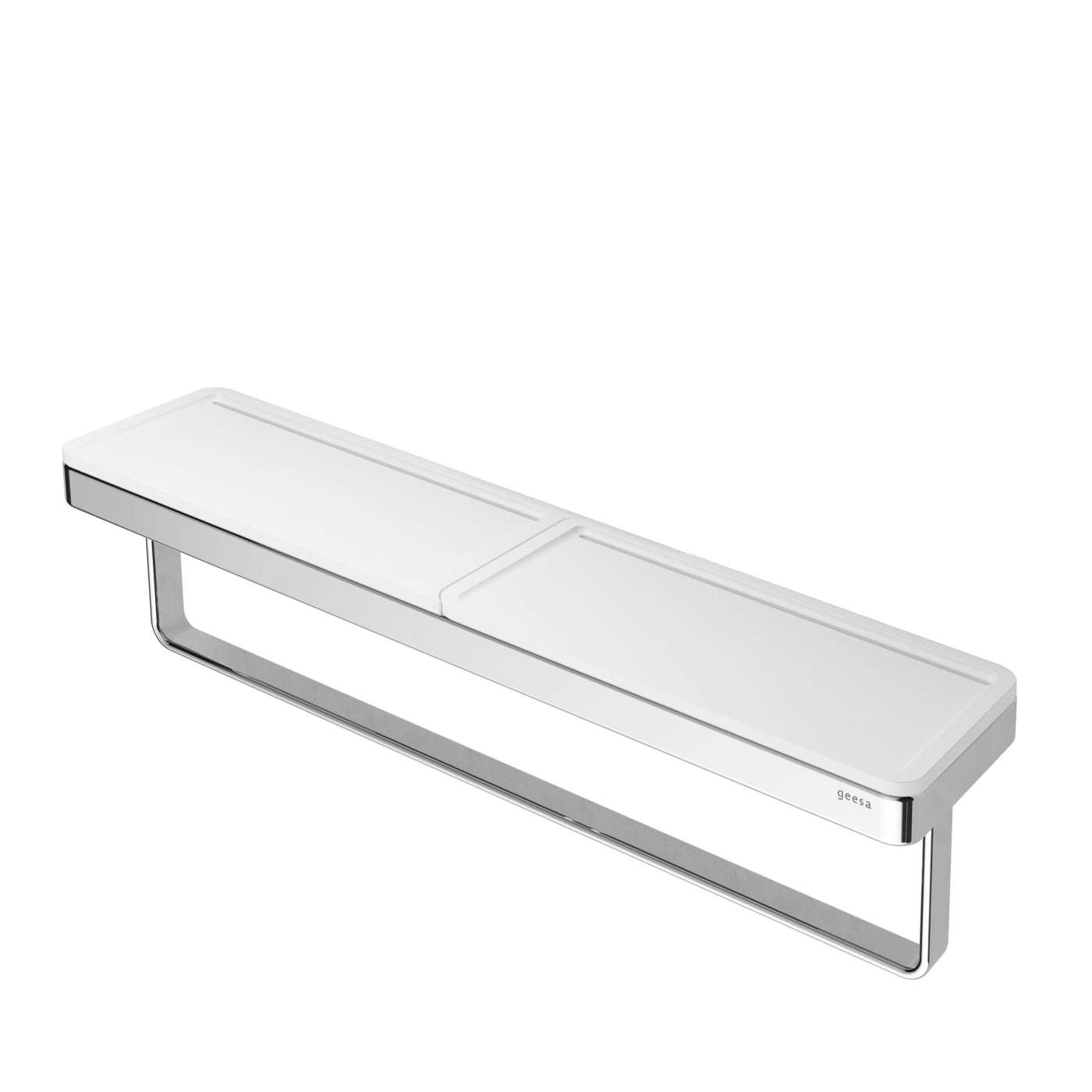 Geesa Frame 420 White/Chrome držač peškira sa policom 918853-02-420