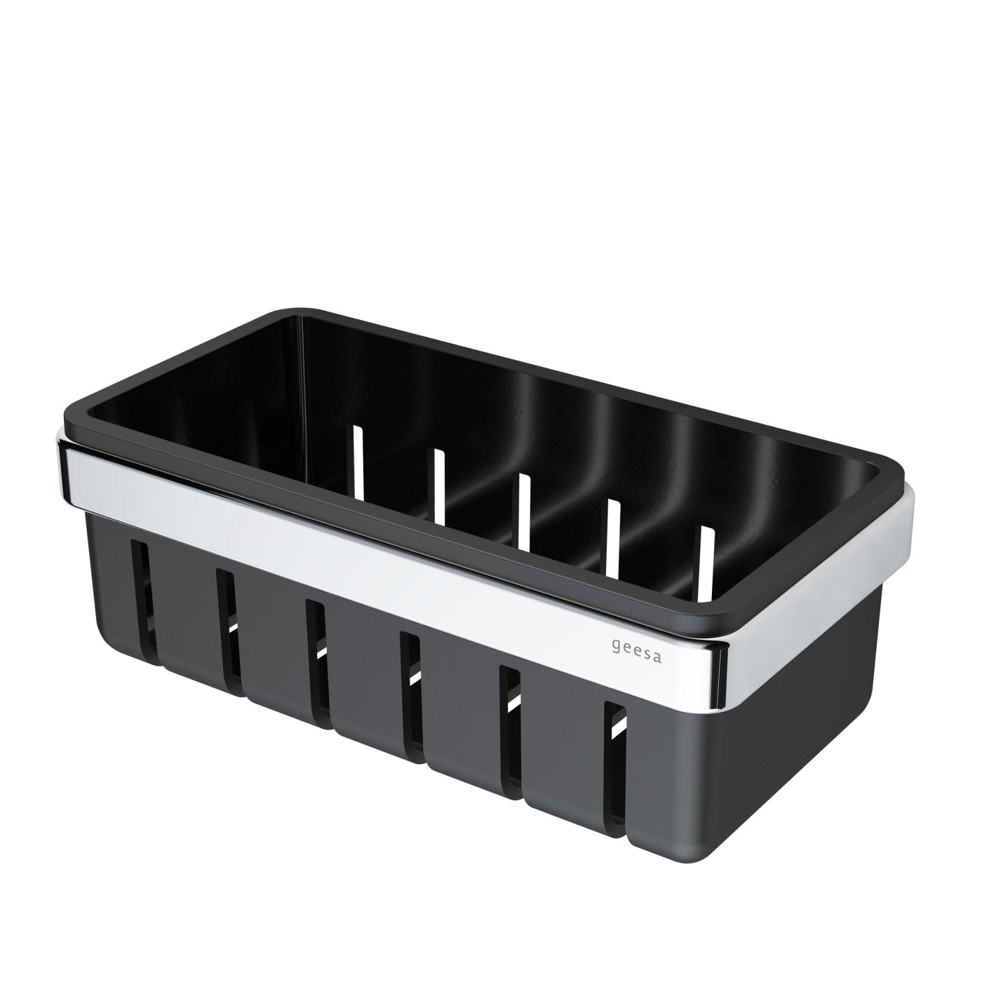 Geesa Frame Black/Chrome mrežasta korpa za tuš kabinu 918801-02-06
