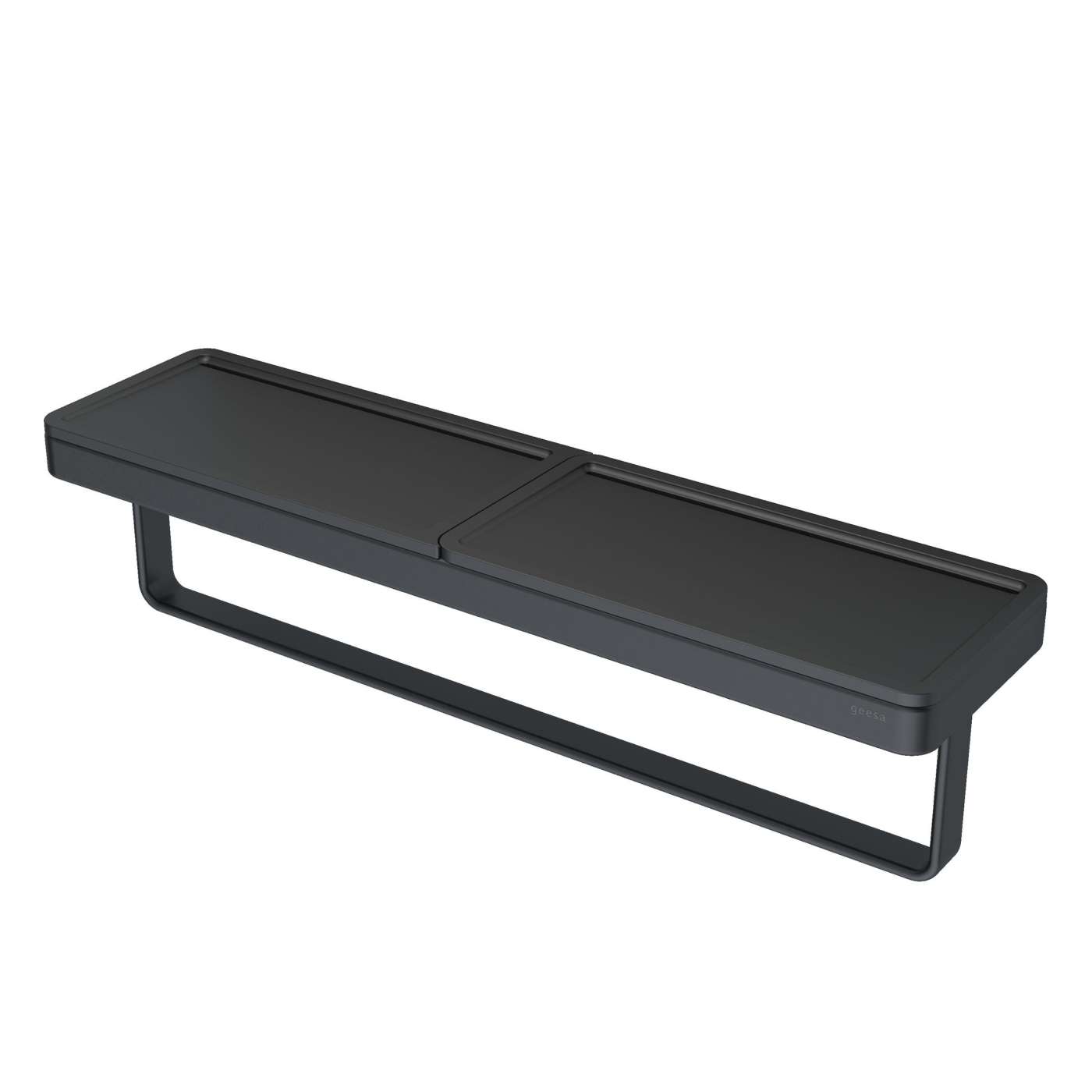 Geesa Frame Black držač peškira sa policom 918853-06-06-420