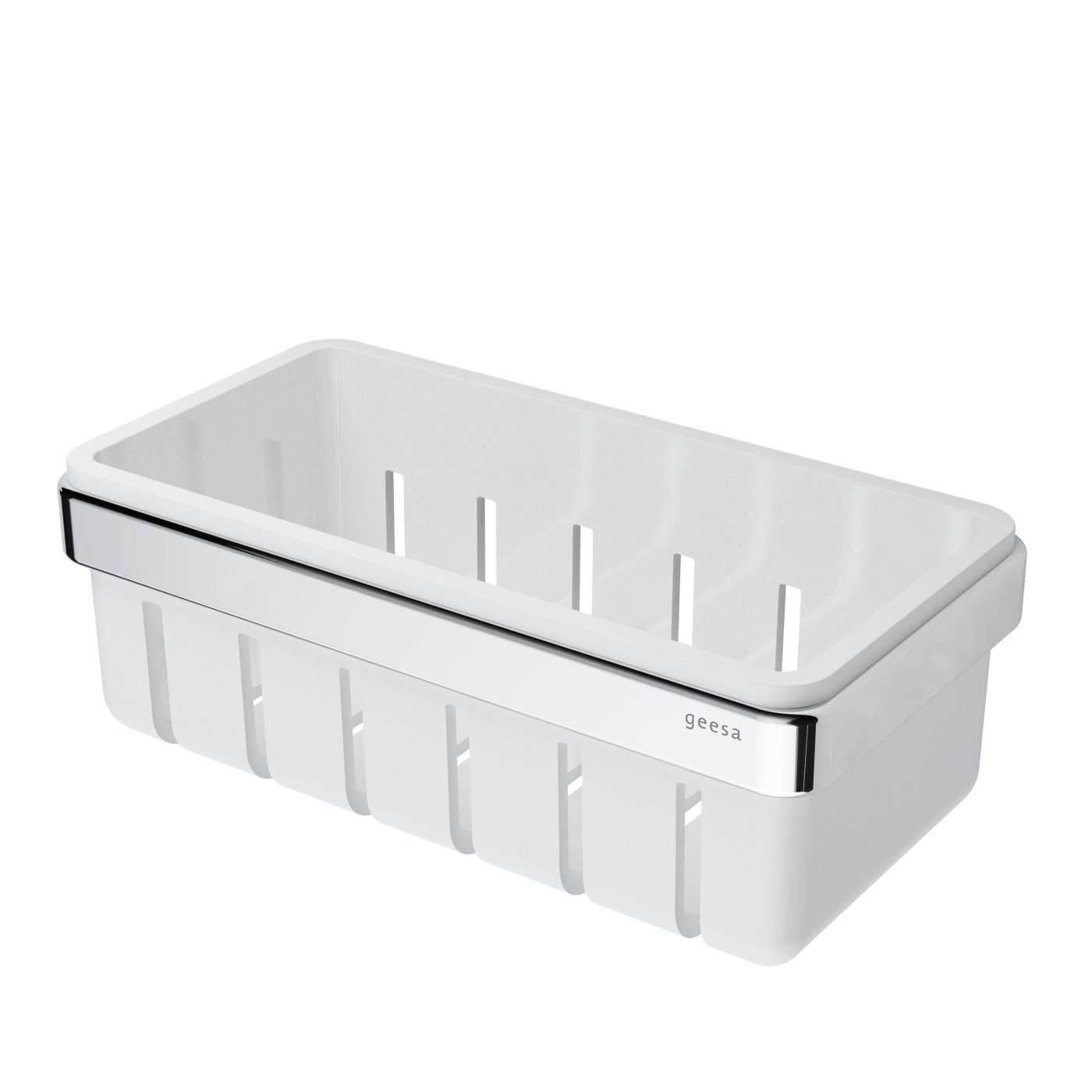 Geesa Frame 210 White/Chrome mrežasta korpa za tuš kabinu 918801-02