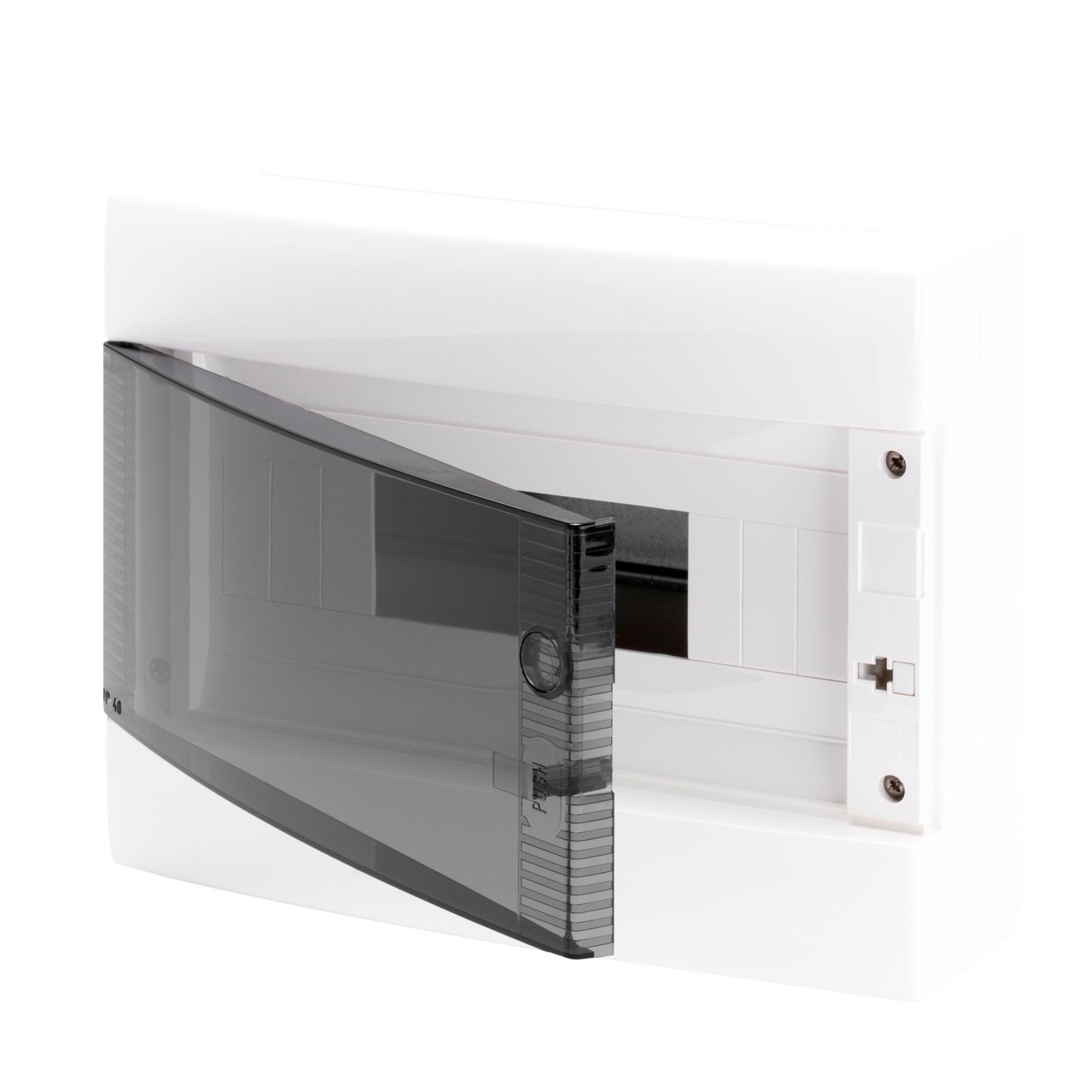 Gewiss 40 CD 12M White / Smoked Transparent razvodna tabla nadgradna 28x10x22,5 400V 125A GW40045