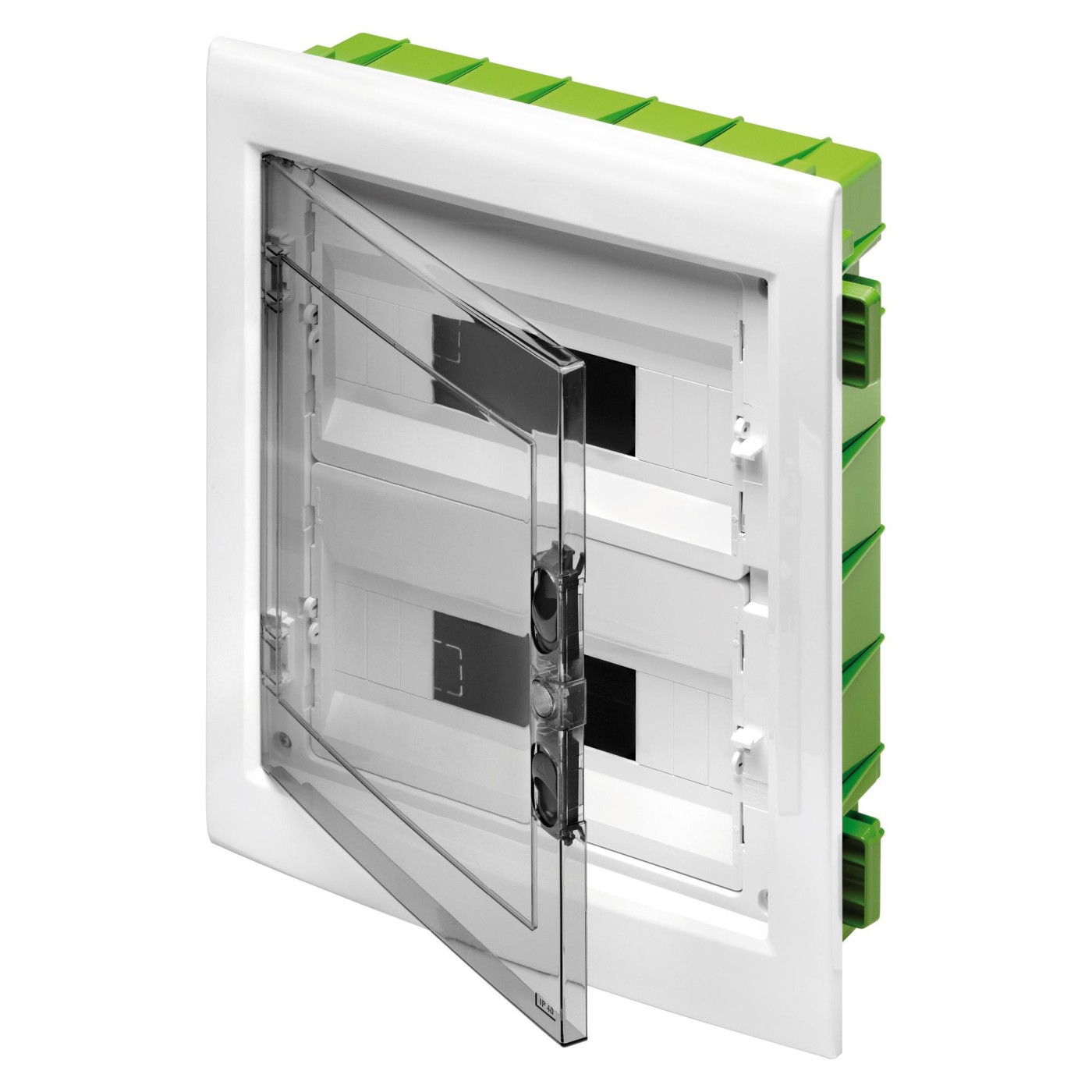 Gewiss 40 CDKi 2x12M White / Smoked Transparent / Green razvodna tabla ugradna za gips 33x8,5x42 400V 125A GW40606PM