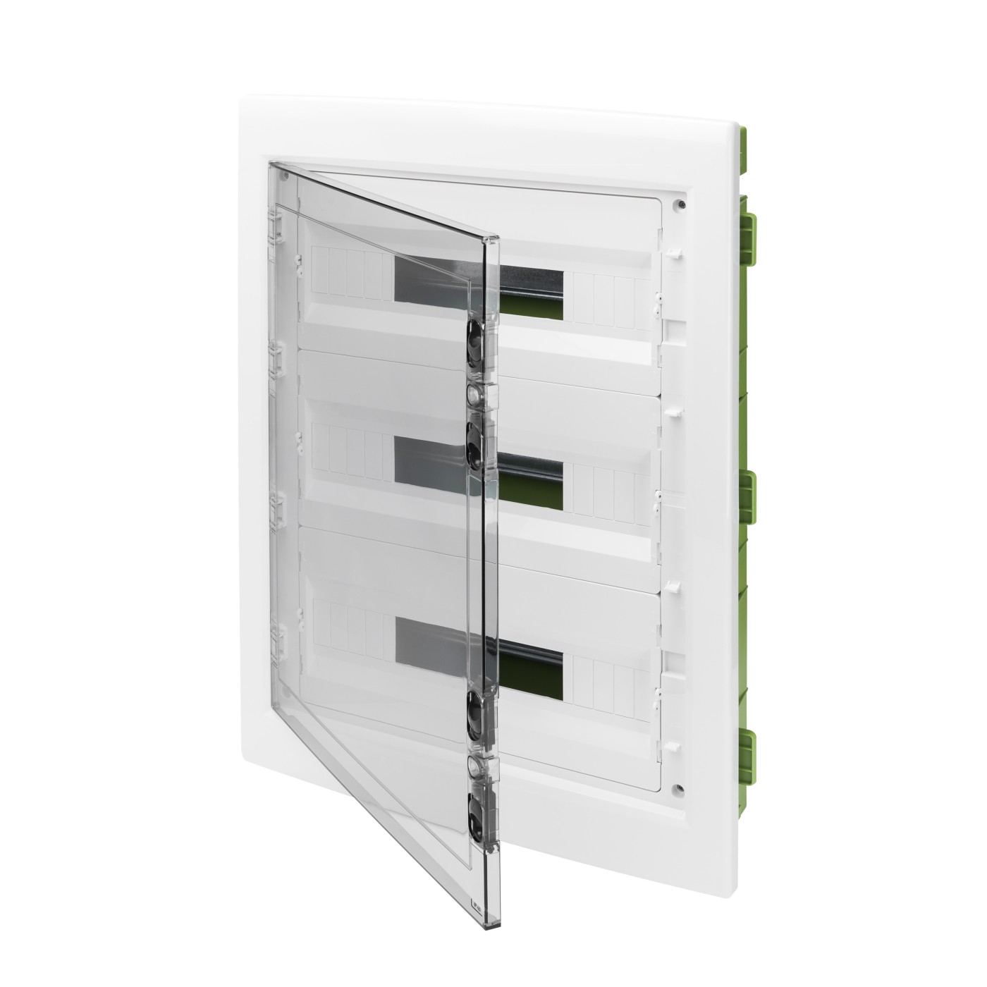 Gewiss 40 CDKi 3x18M White / Smoked Transparent / Green razvodna tabla ugradna za gips 46,5x9,5x68 400V 125A GW40610PM