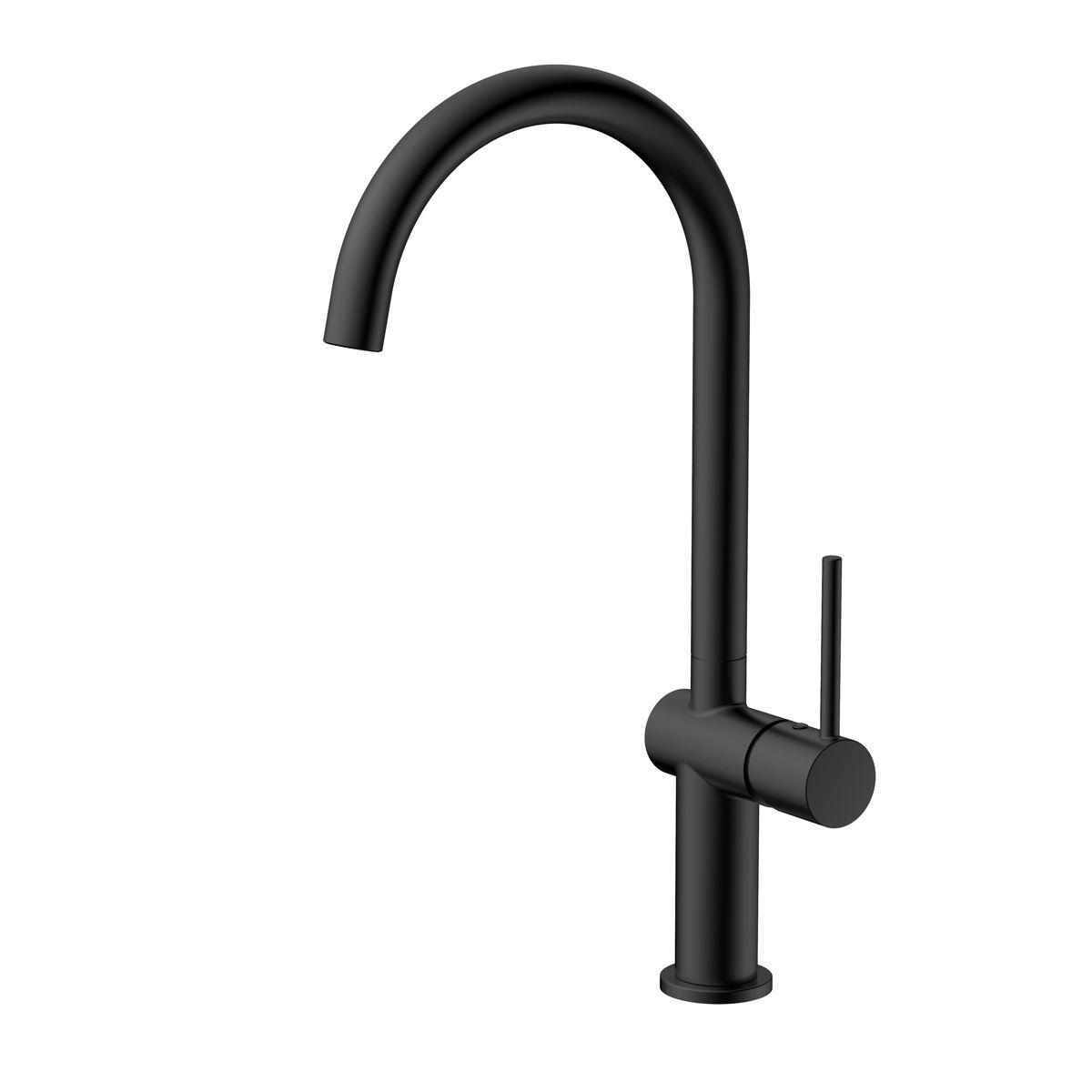 Giusta Ultima 300 Black Matte baterija (slavina) za sudoperu sa pokretnim izlivom  71901BM0