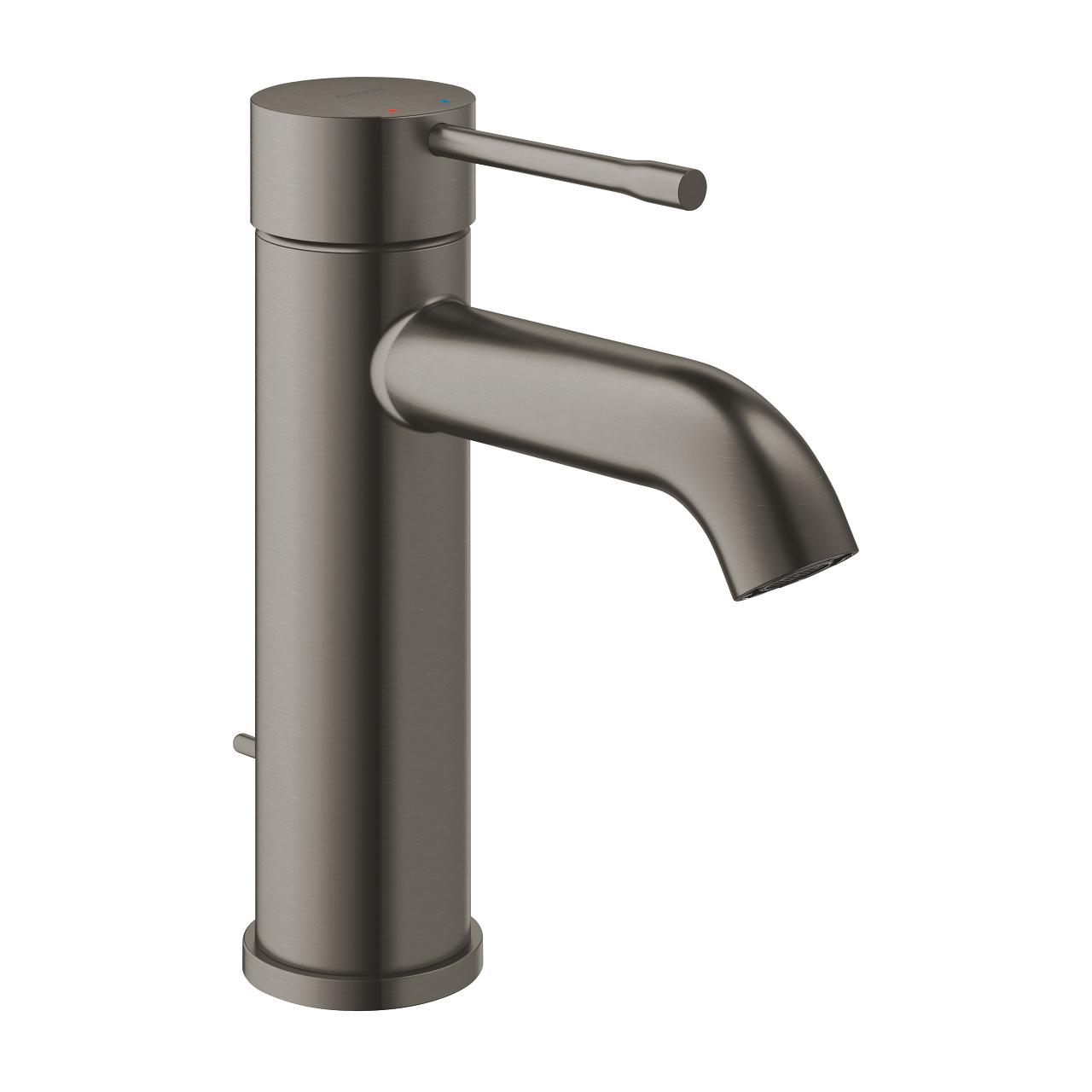Grohe Essence 100 Brushed Hard Graphite baterija (slavina) za umivaonik sa odlivnim ventilom sifona pop-up 24171AL1