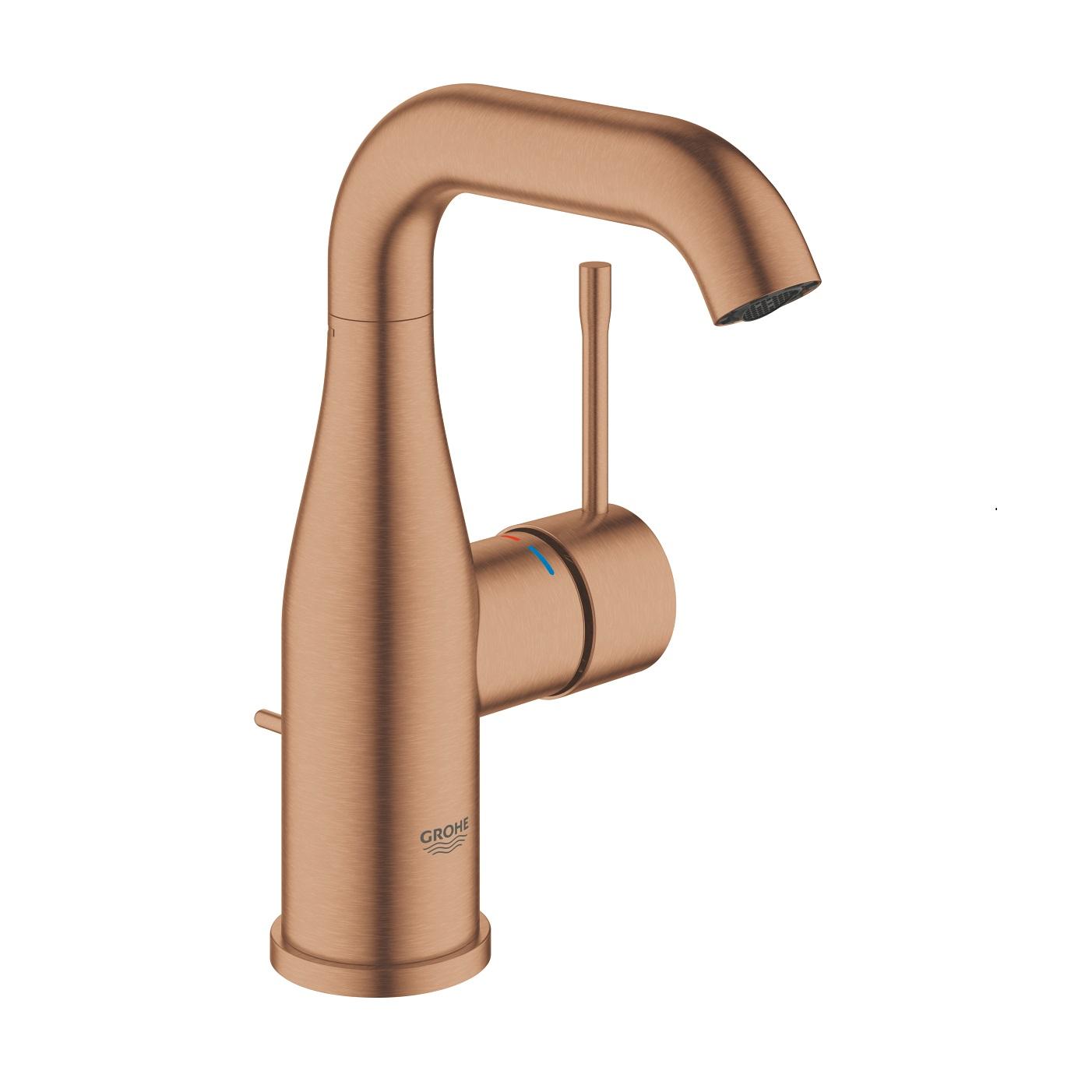 Grohe Essence 160 Brushed Warm Sunset jednoručna baterija (slavina) za umivaonik sa odlivnim ventilom sifona pop-up 23462DL1