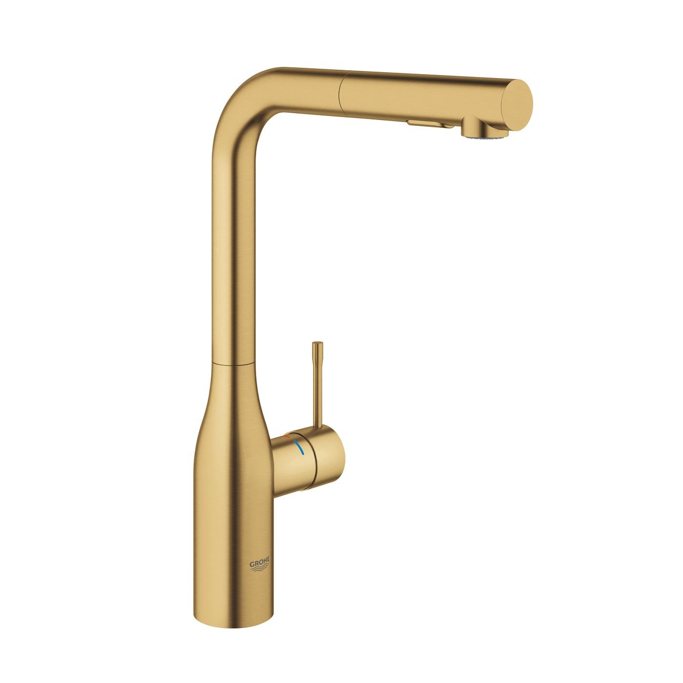 Grohe Essence 320 Brushed Cool Sunrise baterija (slavina) za sudoperu sa izvlačećim tušem sa 2 mlaza 30270GN0