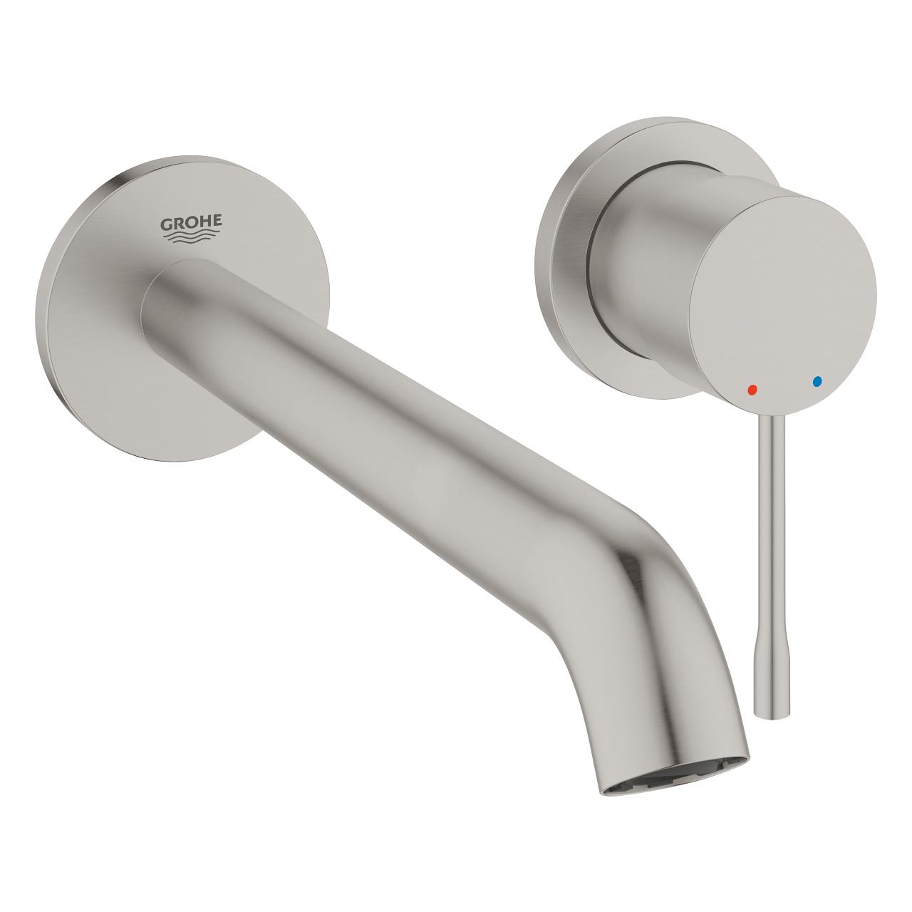 Grohe Essence 230 Supersteel baterija (slavina) za umivaonik zidna sa izlivom i jednoručnim mešačem 19967DC1