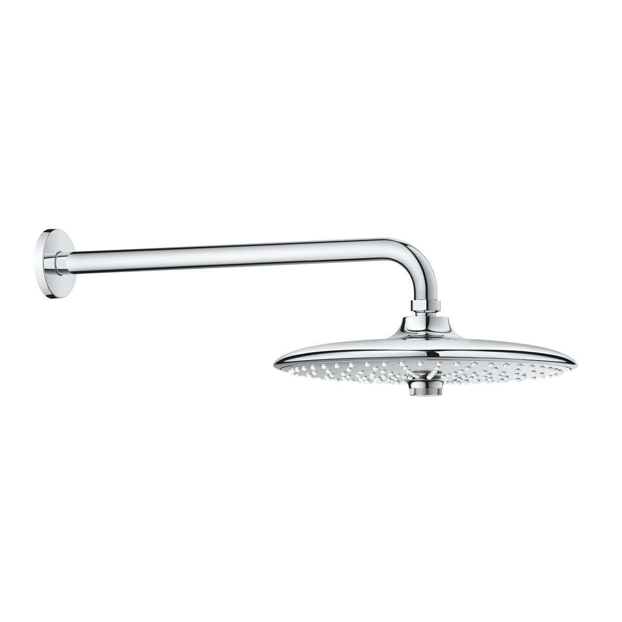 Grohe Euphoria 260 Chrome nadglavni tuš okrugli sa 3 mlaza i držačem nadglavnog tuša zidnim od 380mm 26459000