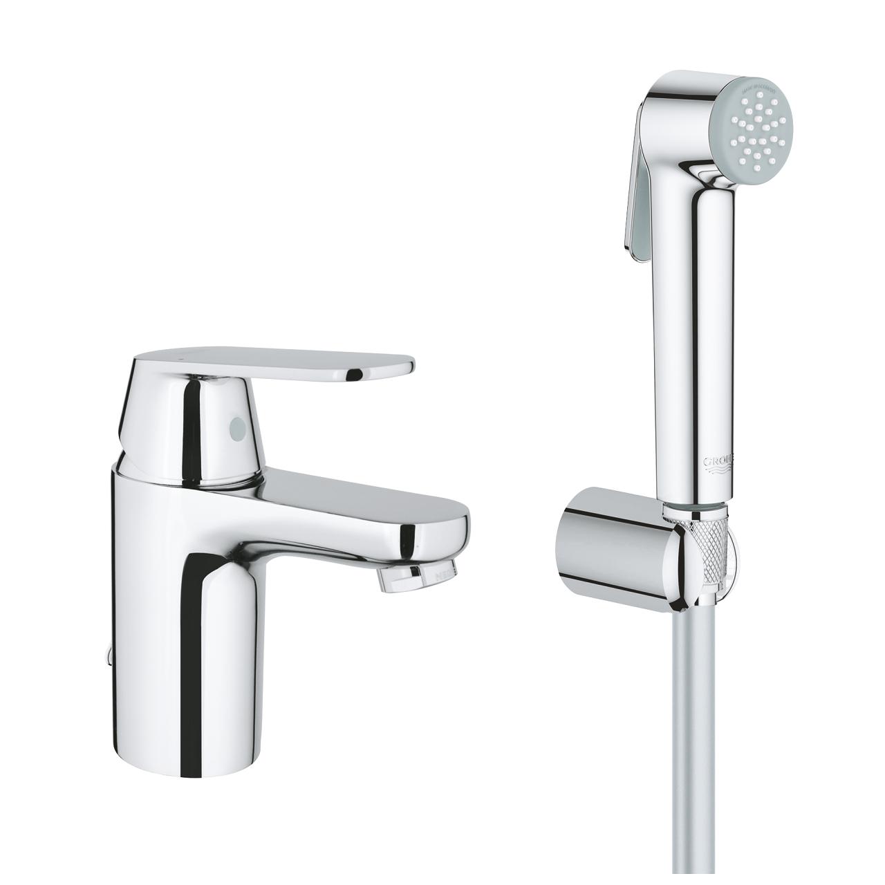 Grohe Eurosmart Cosmopolitan Chrome baterija (slavina) za umivaonik sa higijenskim tuš setom 23125000