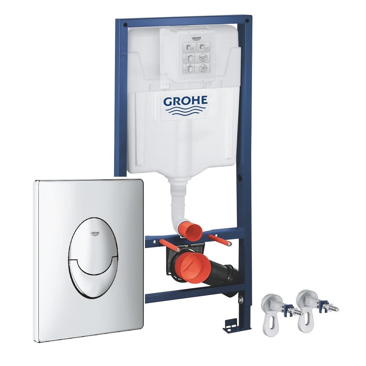 Grohe Rapid SL ugradni vodokotlić sa setom za kačenje i aktivacionim tasterom Chrome elipsastim 38721001
