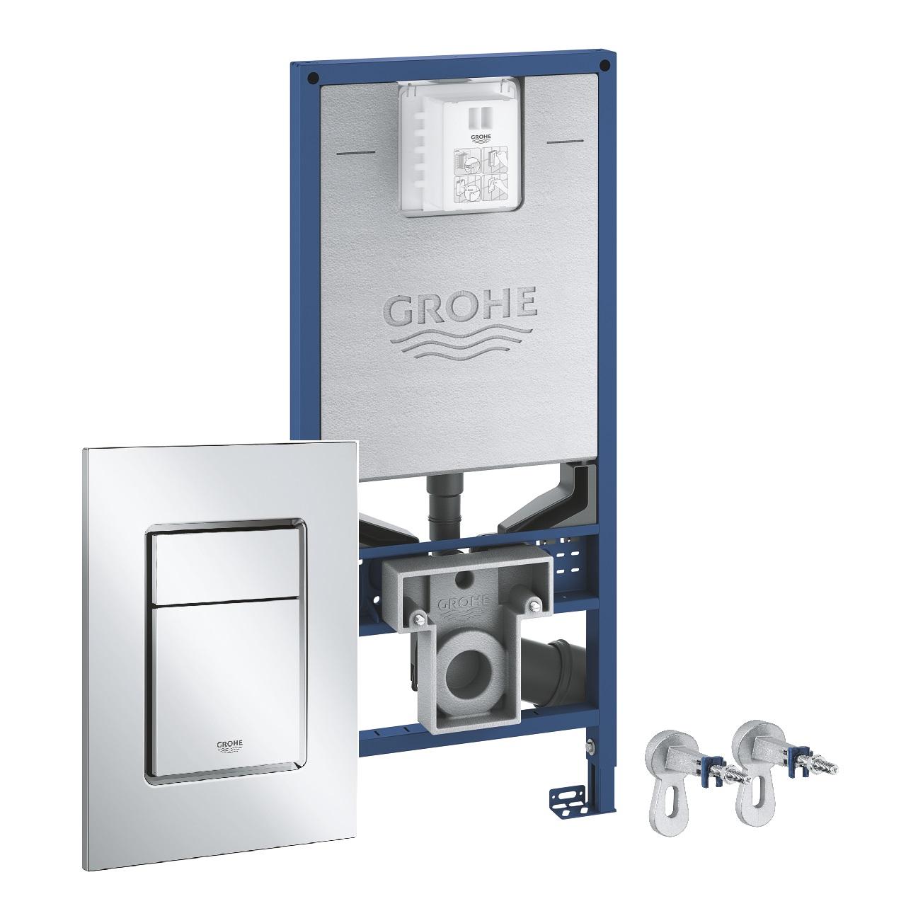 Grohe Rapid SLX ugradni vodokotlić sa setom za kačenje, aktivacionim tasterom Chrome četvrtastim, strujnom utičnicom i priključkom za tuš 39603000