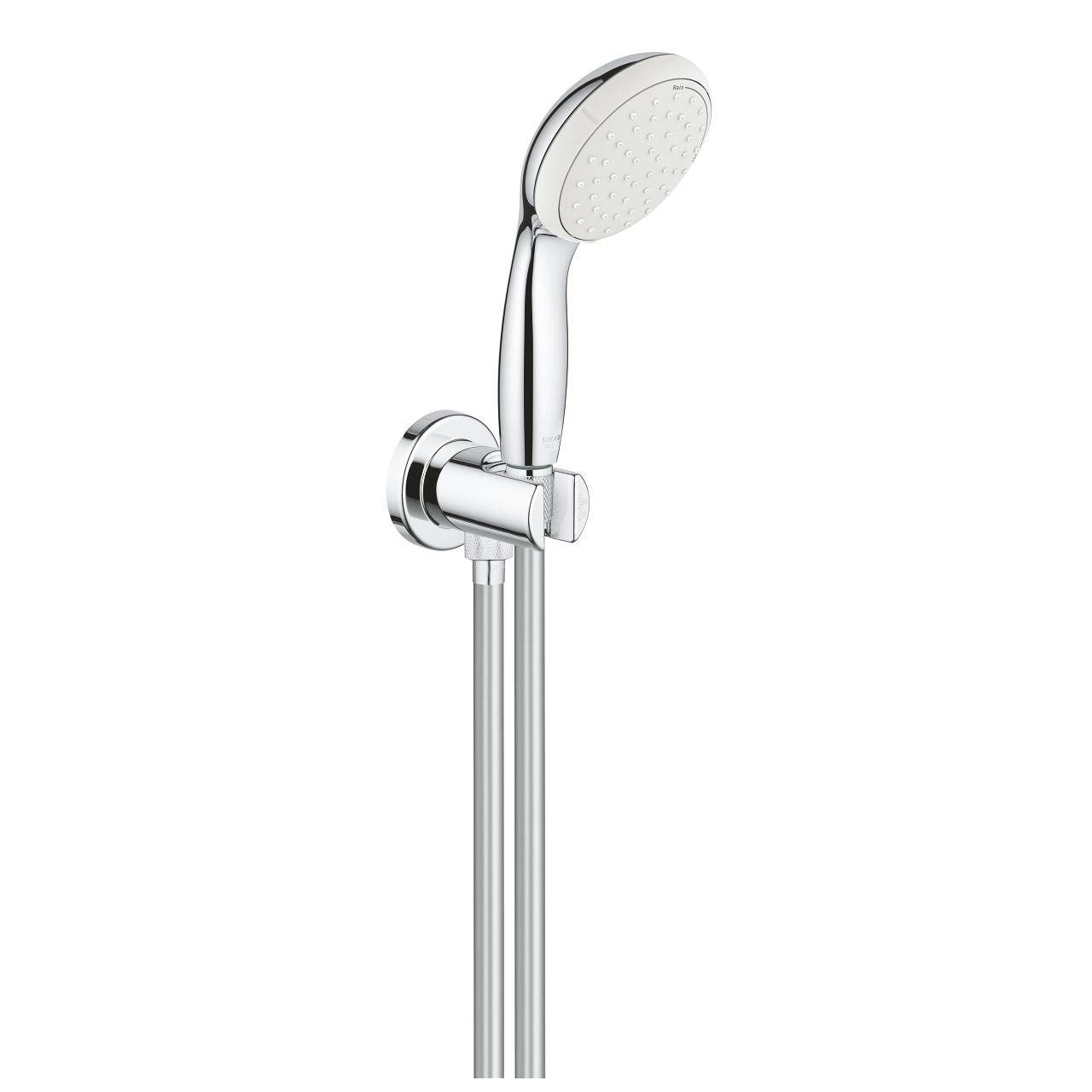 Grohe Tempesta 100 Chrome tuš set: ručni tuš, zidni priključak i držač za tuš, Relexaflex crevo za tuš 26406001