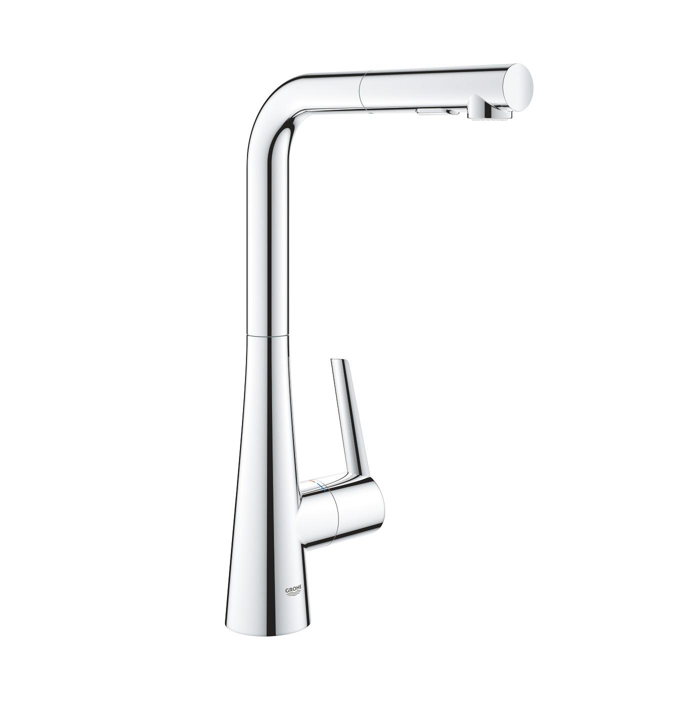 Grohe Zedra 350 Chrome baterija (slavina) za sudoperu sa izvlačećim tušem 32553002