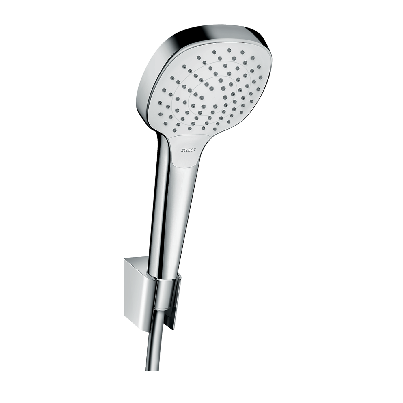 Hansgrohe Croma Select E 110 Chrome tuš set: ručni tuš sa 3 mlaza, držač za ručni tuš, Isiflex 1600 crevo za ručni tuš 26413400