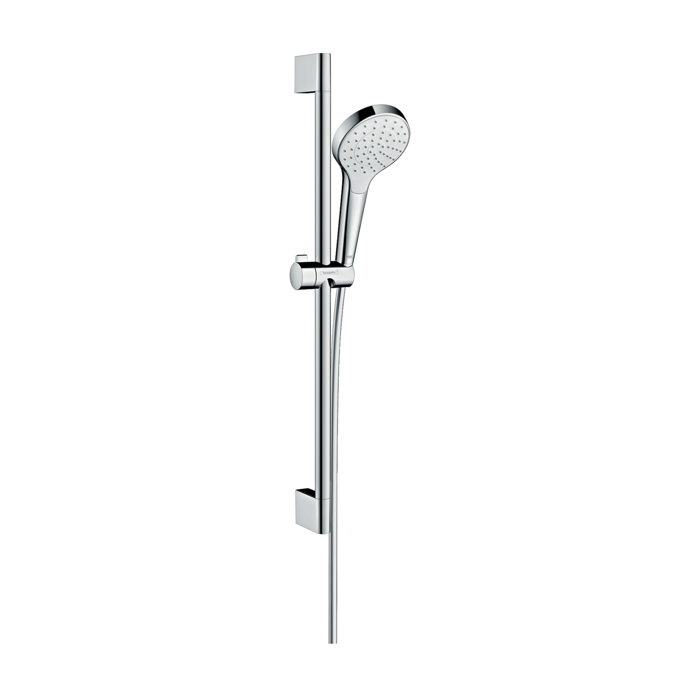 Hansgrohe Croma Select S 110 White/Chrome tuš set: ručni tuš sa 1 mlazom, Isiflex 1600 crevo za tuš i usponka šipka sa kliznim držačem 26564400