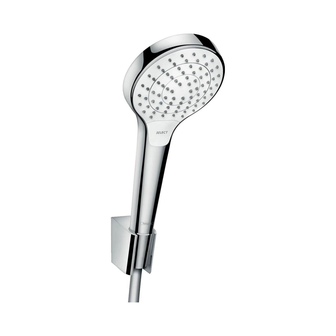 Hansgrohe Croma Select S tuš set: ručni tuš sa 3 mlaza, držač za ručni tuš, Isiflex 1600 crevo za tuš 26411400