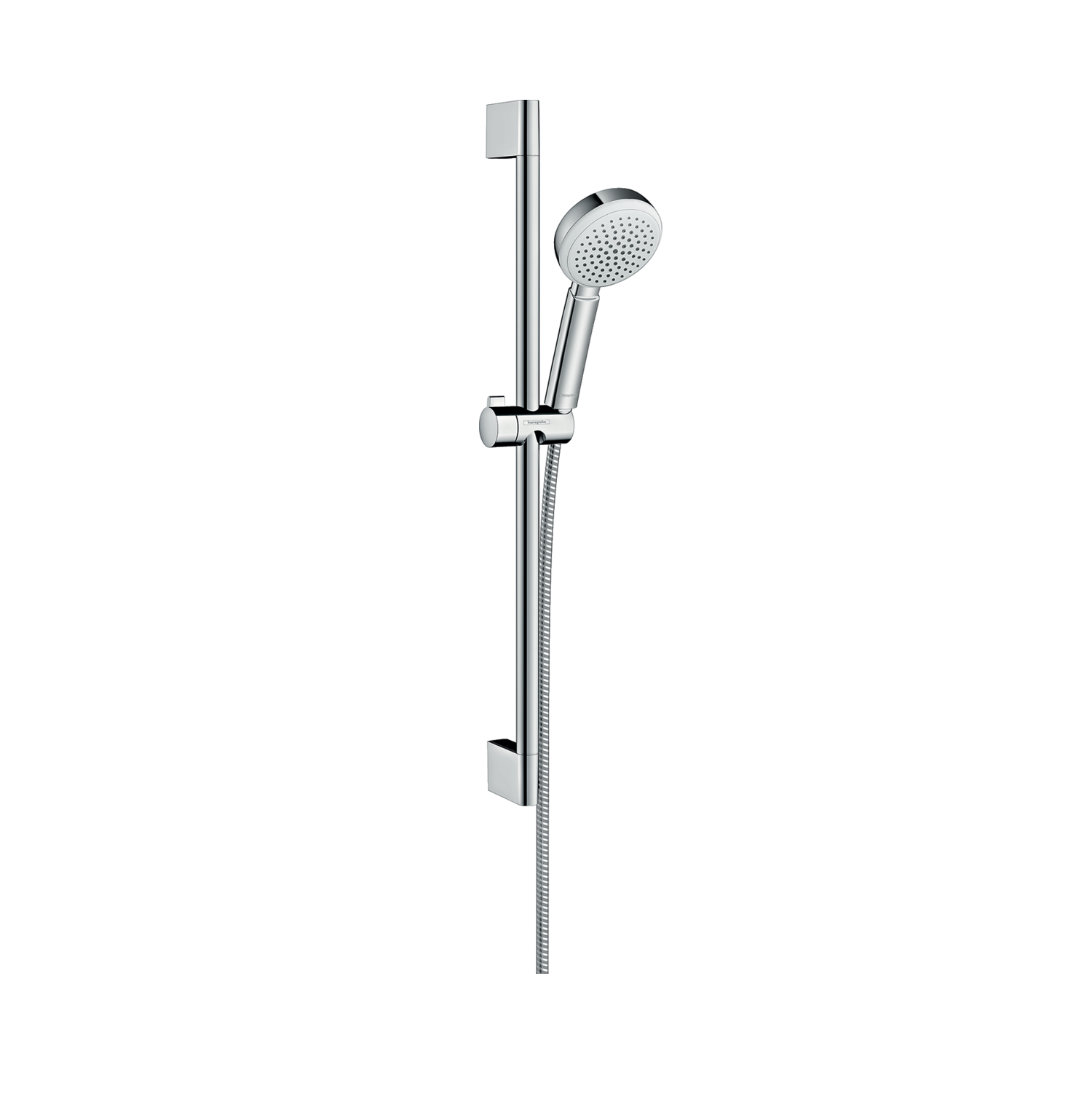Hansgrohe Crometta 100 650 White/Chrome tuš set: ručni tuš sa 1 mlazom, Metaflex'C 1600 crevo za tuš i usponska šipka sa kliznim držačem 26652400