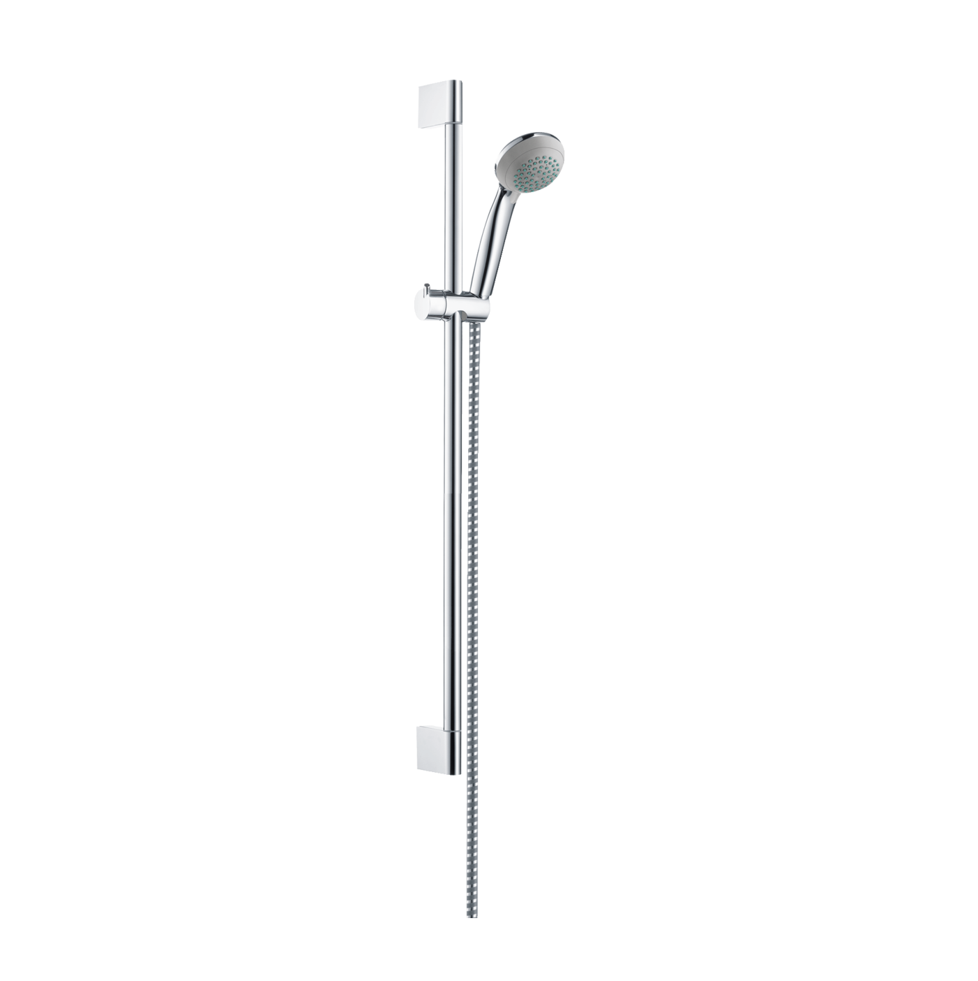 Hansgrohe Crometta 85 Chrome tuš set: ručni tuš sa 1 mlazom, Metaflex'C 1600 crevo za tuš i usponska šipka sa kliznim držačem 27651000