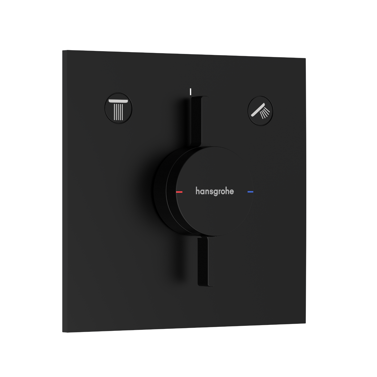 Hansgrohe DuoTurn E Matt Black mešač sa prebacivačem sa 2 funkcije četvrtasti 75417670