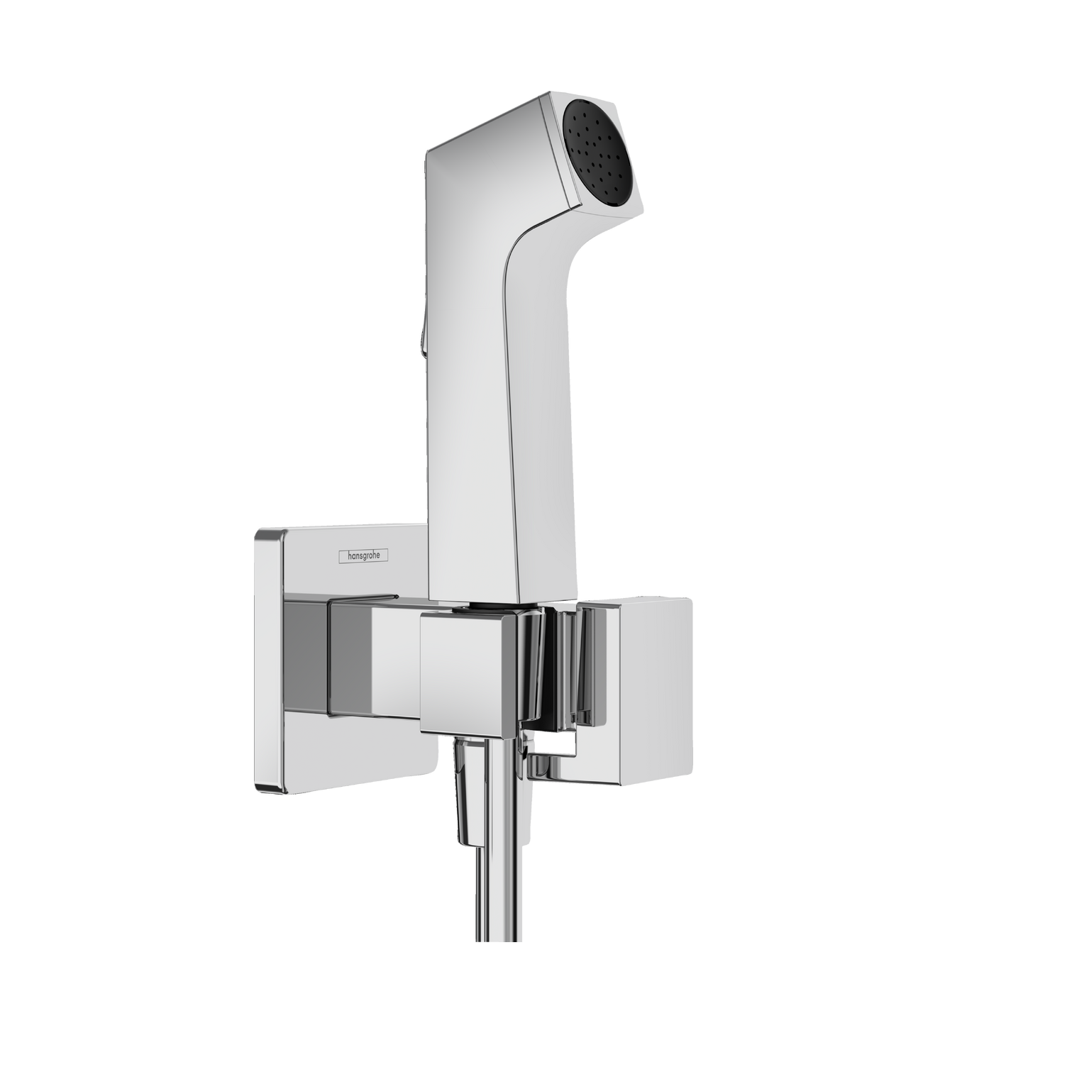 Hansgrohe E EcoSmart+ Chrome higijenski tuš set: ručni tuš sa aktivatorom mlaza za toplu vodu, Isiflex'B 1250 crevo za tuš i držač za ručni tuš 29233000