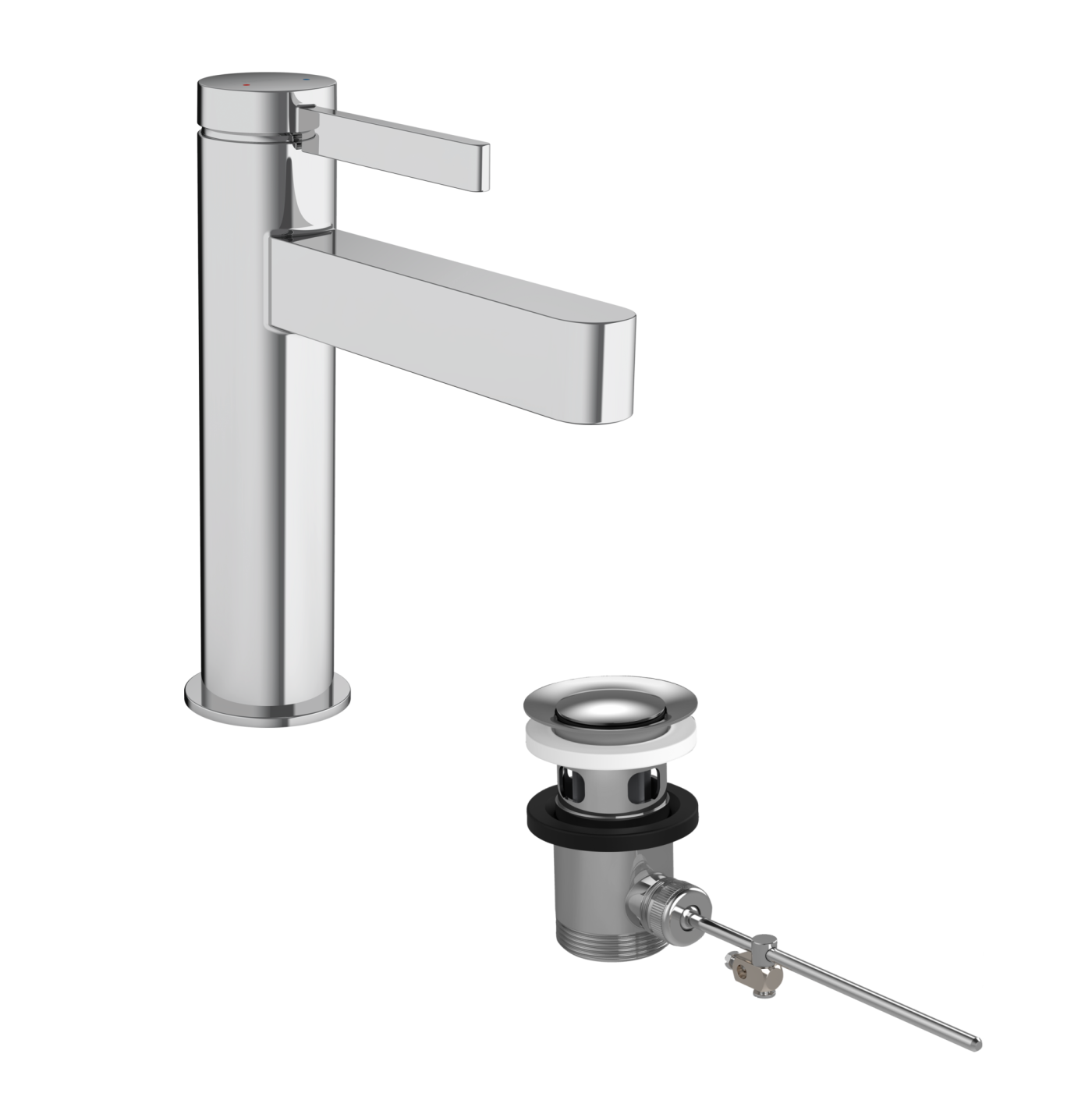 Hansgrohe Finoris 110 Chrome baterija (slavina) za bide sa odlivnim ventilom sifona pop-up 76020000