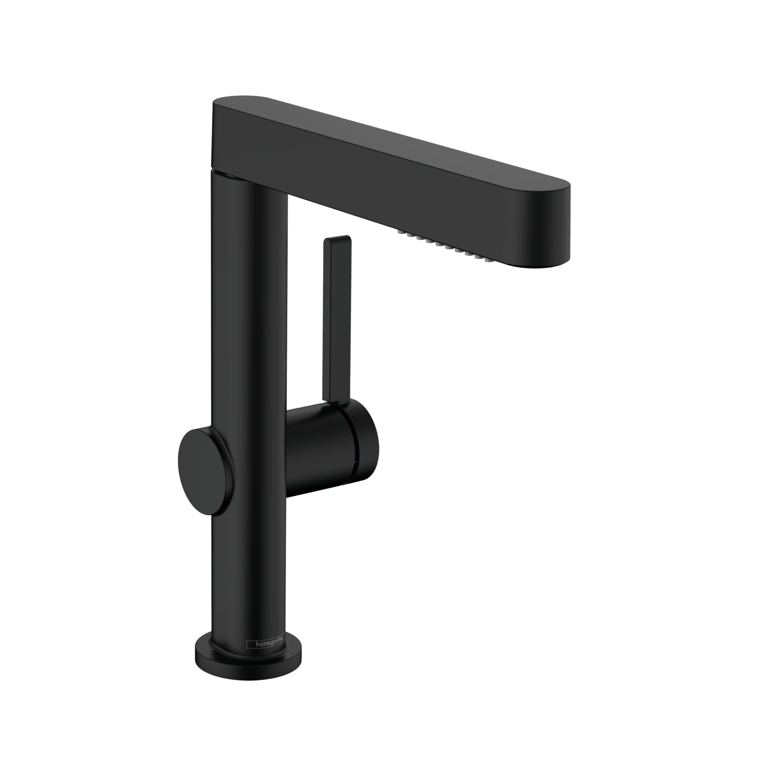 Hansgrohe Finoris  230 Matt Black baterija (slavina) za umivaonik sa izvlačećim tušem sa 2 mlaza i odlivnim ventilom sifona push-open 76063670