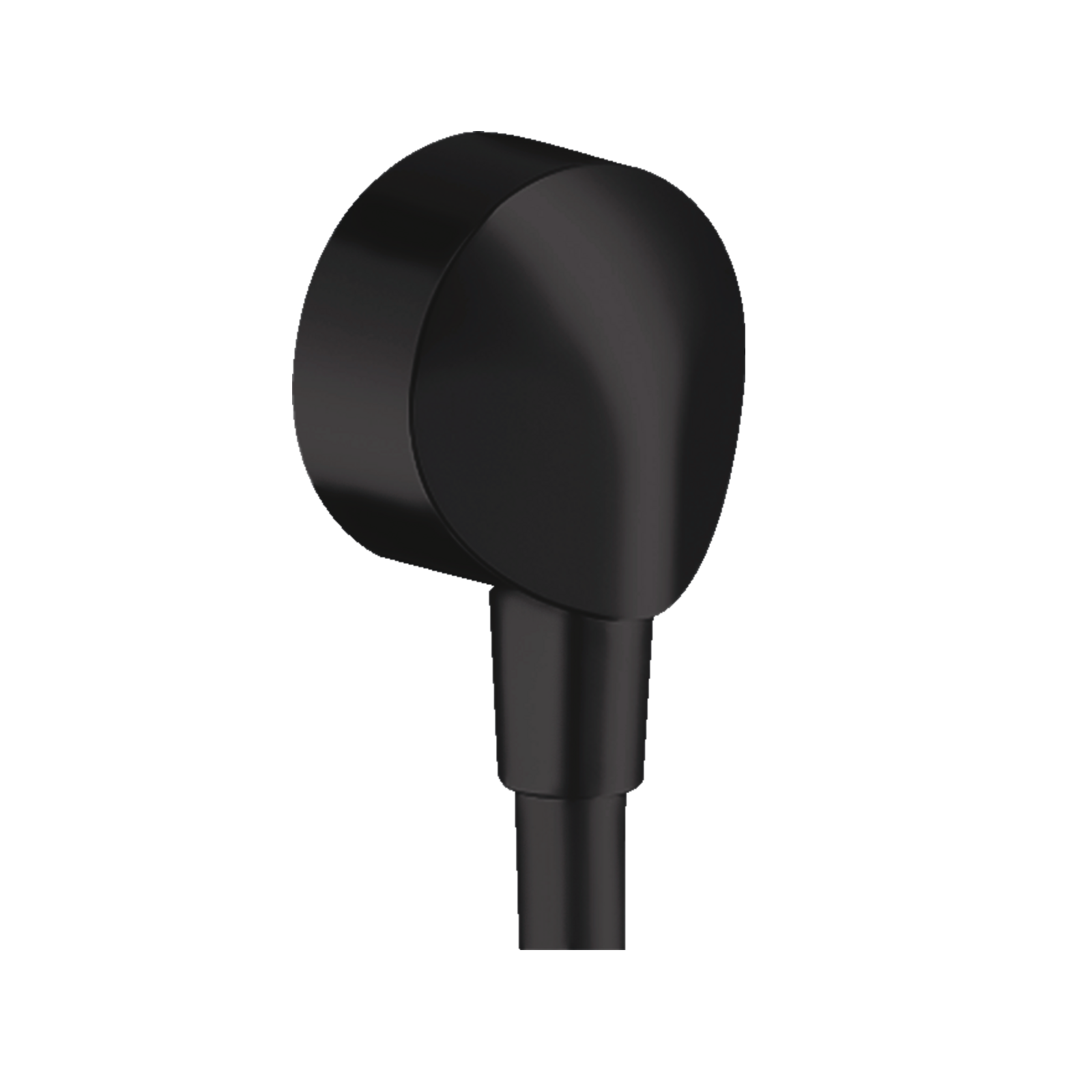 Hansgrohe FixFit Round Matt Black zidni priključak za creva sa kupastim ili cilindričnim navojem sa obe strane 27454670