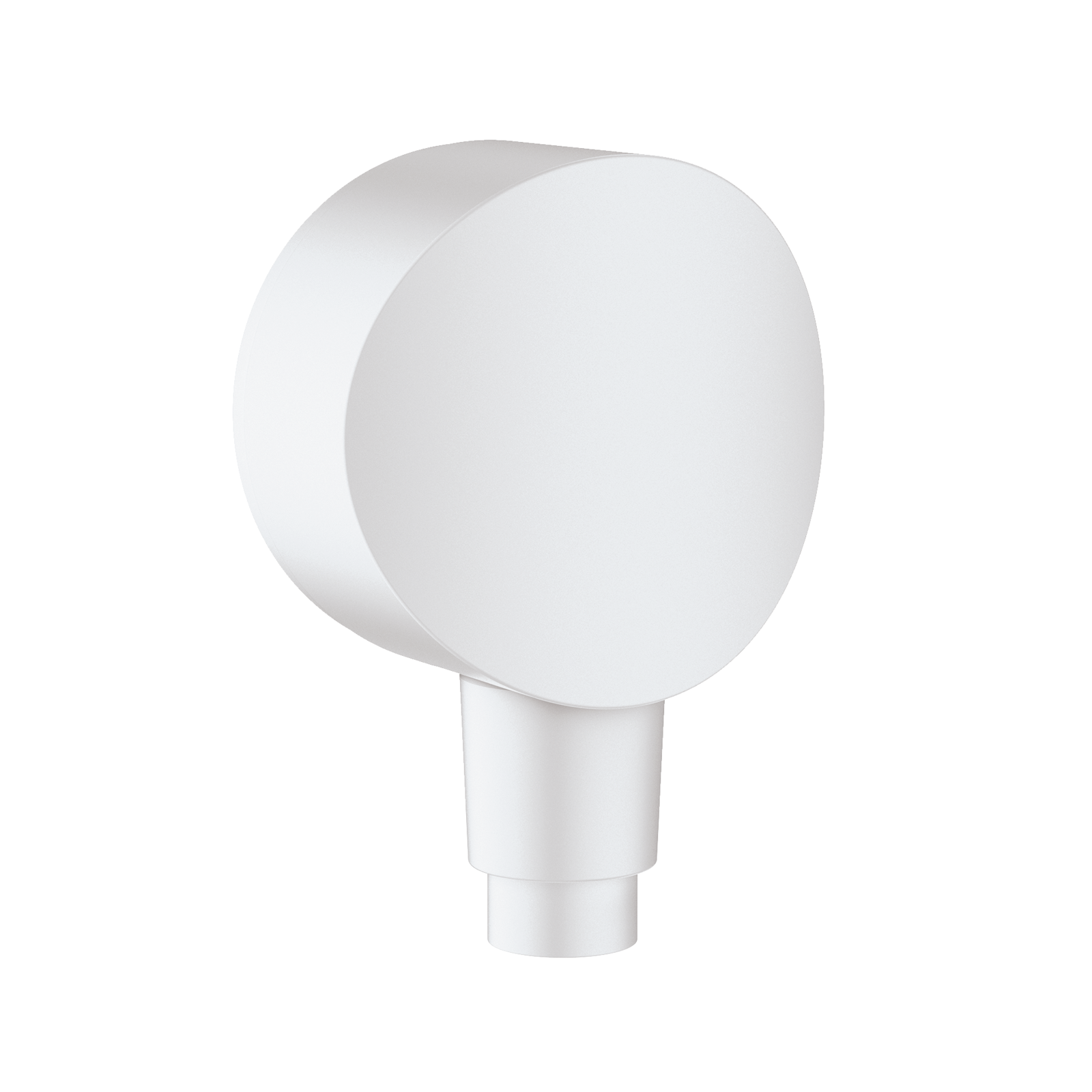 Hansgrohe FixFit Round Matt White priključak za crevo ručnog tuša sa nepovratnim ventilom i sintetičkim priključnim uglom 26453700