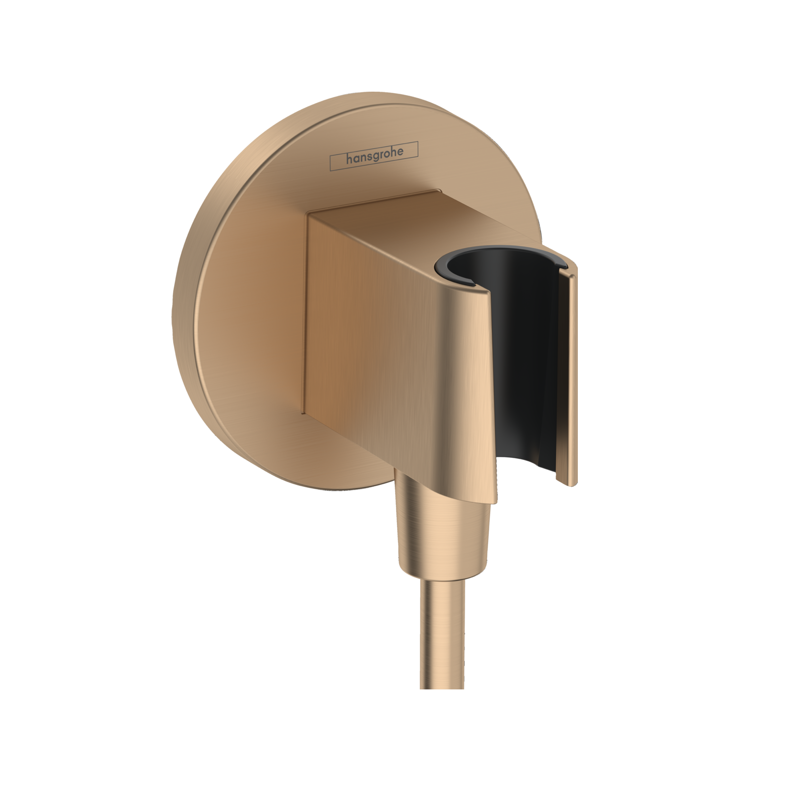 Hansgrohe FixFit S Round Brushed Bronze priključak za crevo ručnog tuša sa držačem ručnog tuša sa nepovratnim ventilom 26888140