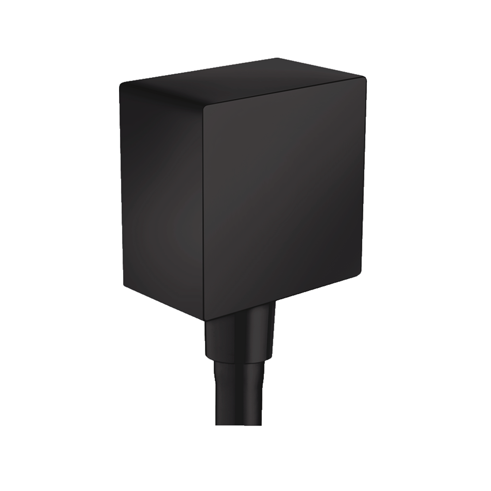 Hansgrohe FixFit Square Matt Black priključak za crevo ručnog tuša sa nepovratnim ventilom 26455670