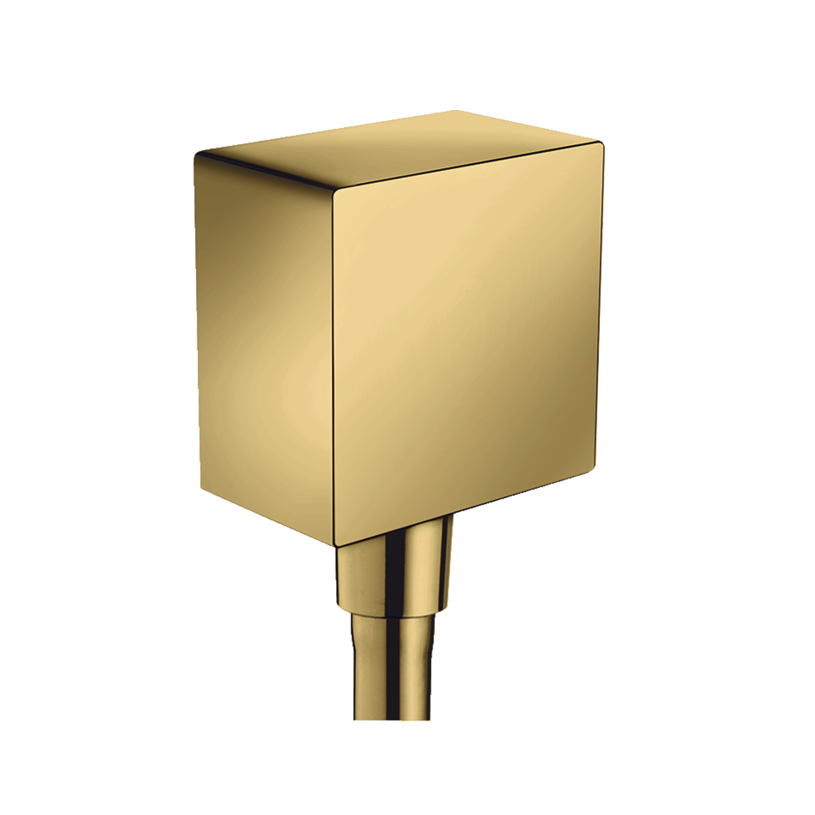 Hansgrohe FixFit Square Polished Gold Optic priključak za crevo ručnog tuša sa nepovratnim ventilom 26455990