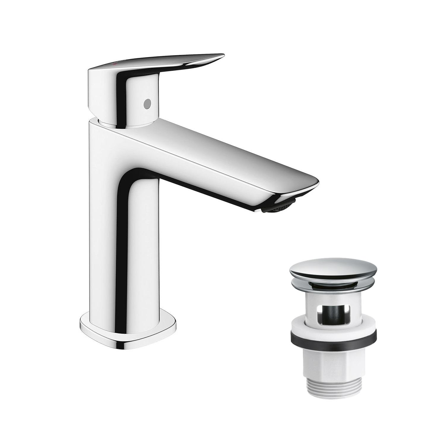 Hansgrohe Logis Fine 110 Chrome baterija (slavina) za umivaonik sa odlivnim ventilom sifona push-open 71252000